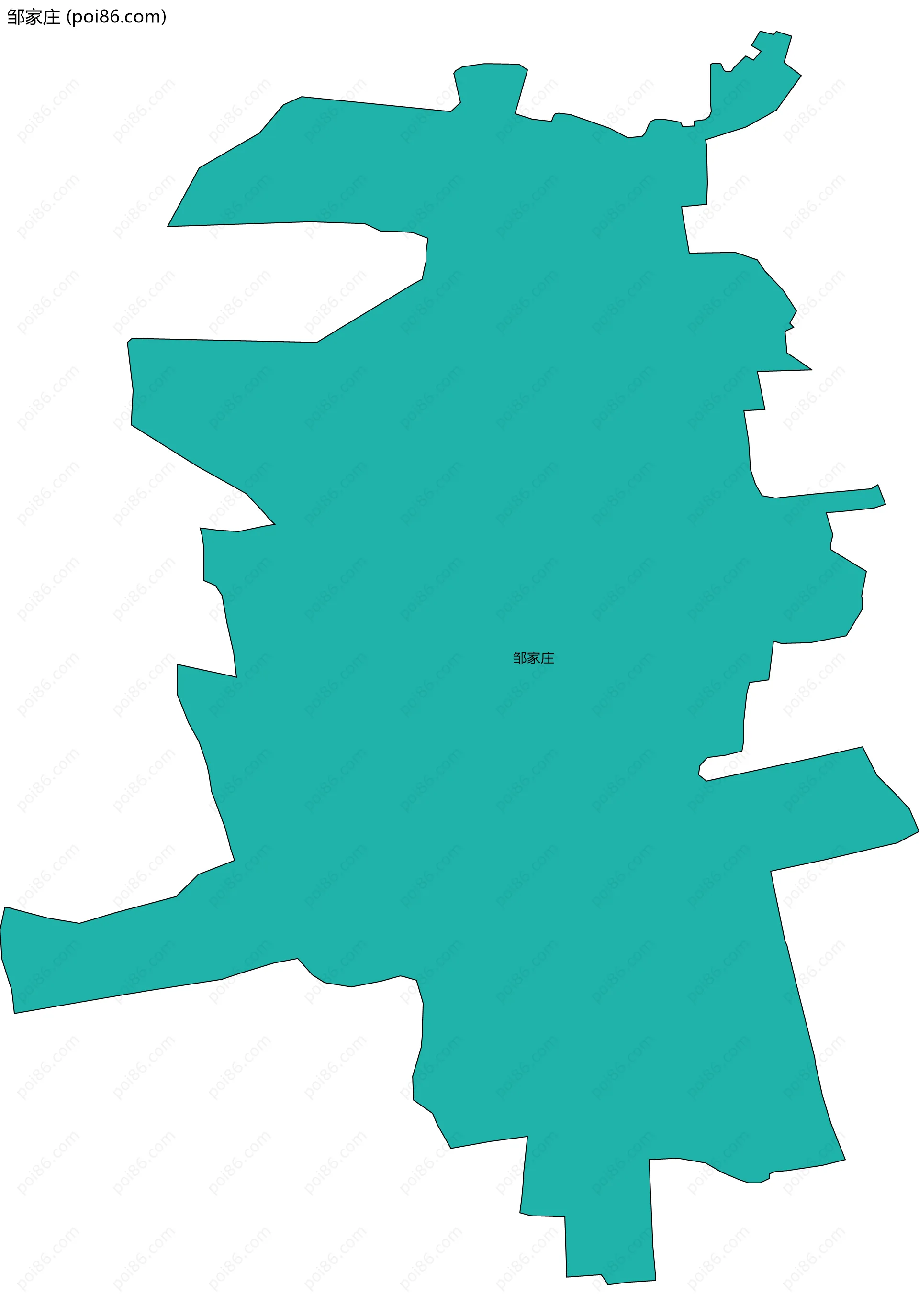 邹家庄边界地图