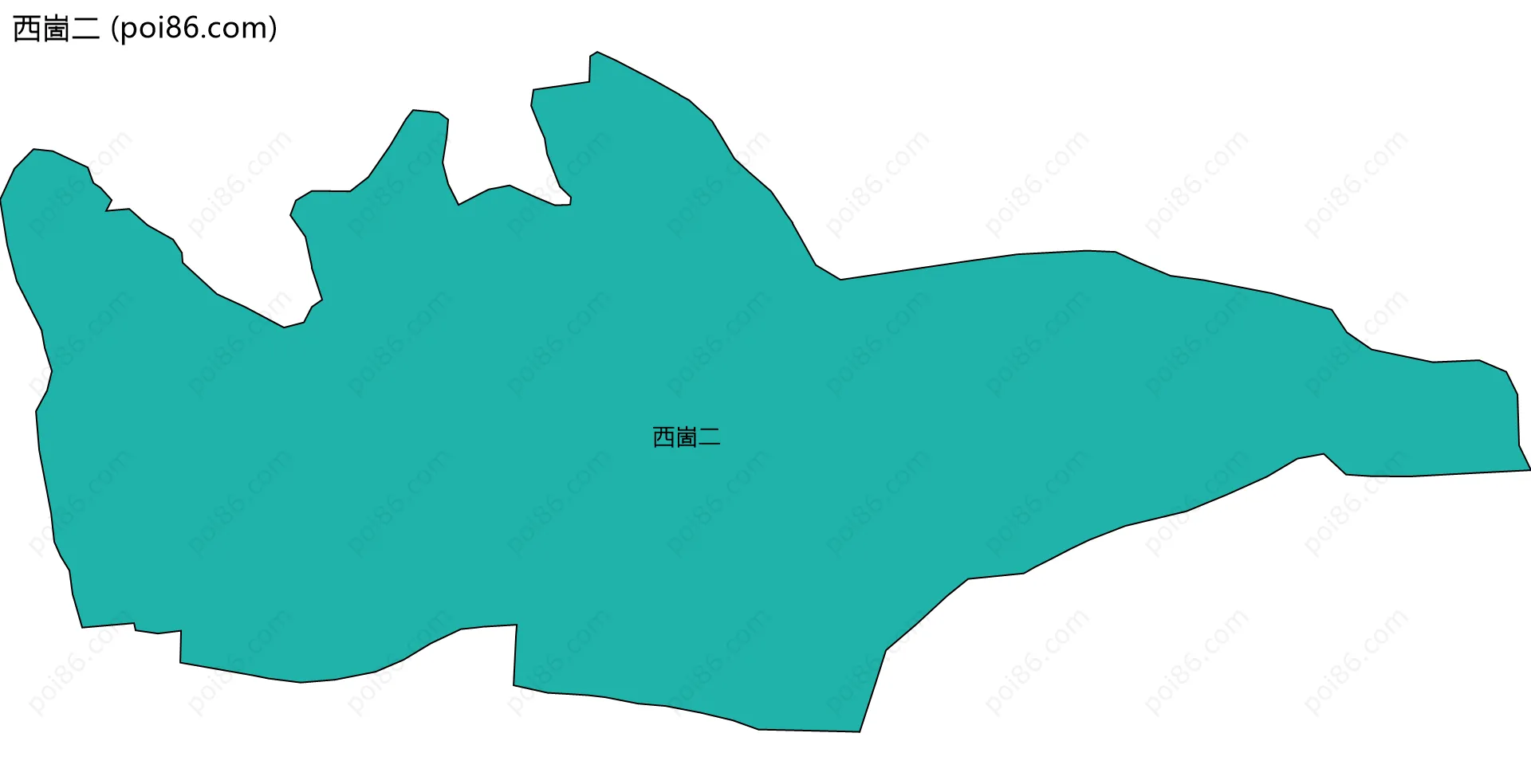 西崮二边界地图