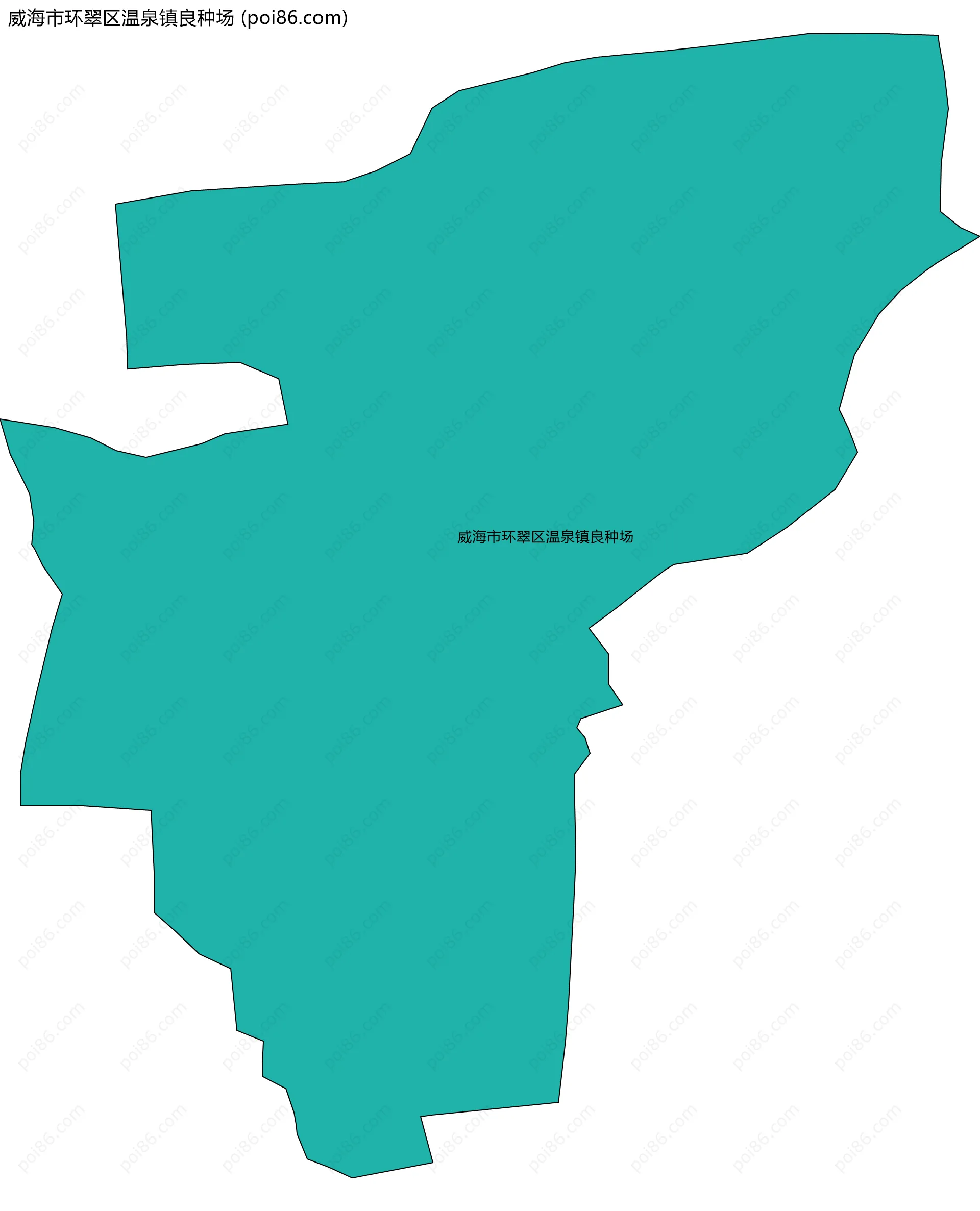 威海市环翠区温泉镇良种场边界地图