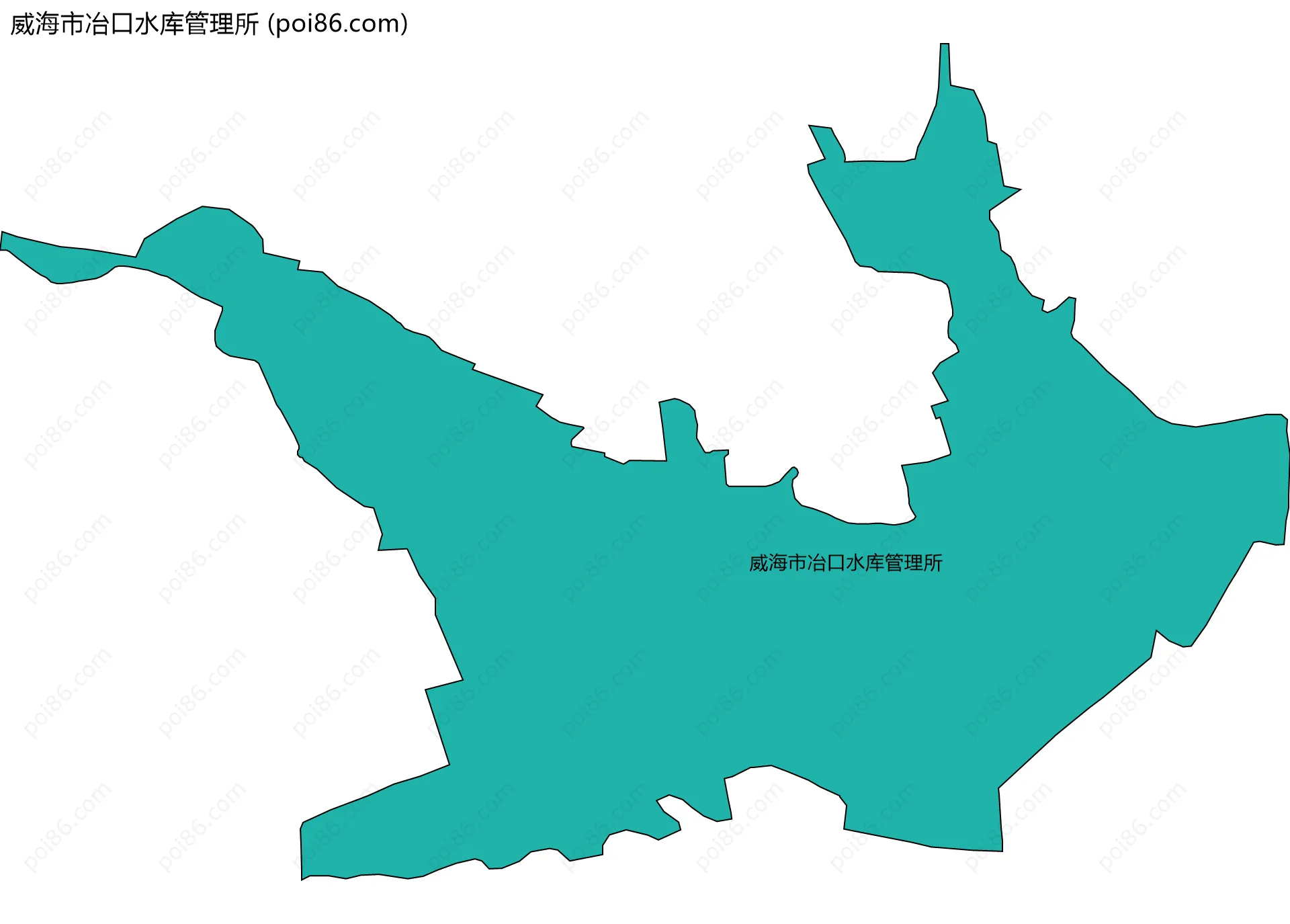 威海市冶口水库管理所边界地图