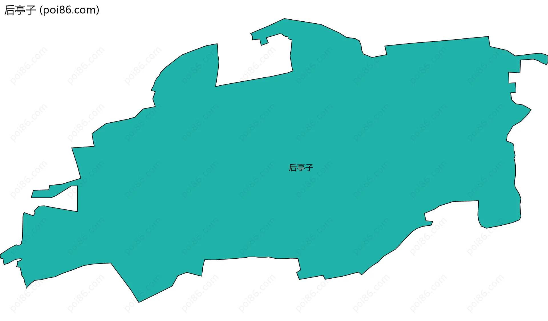 后亭子边界地图