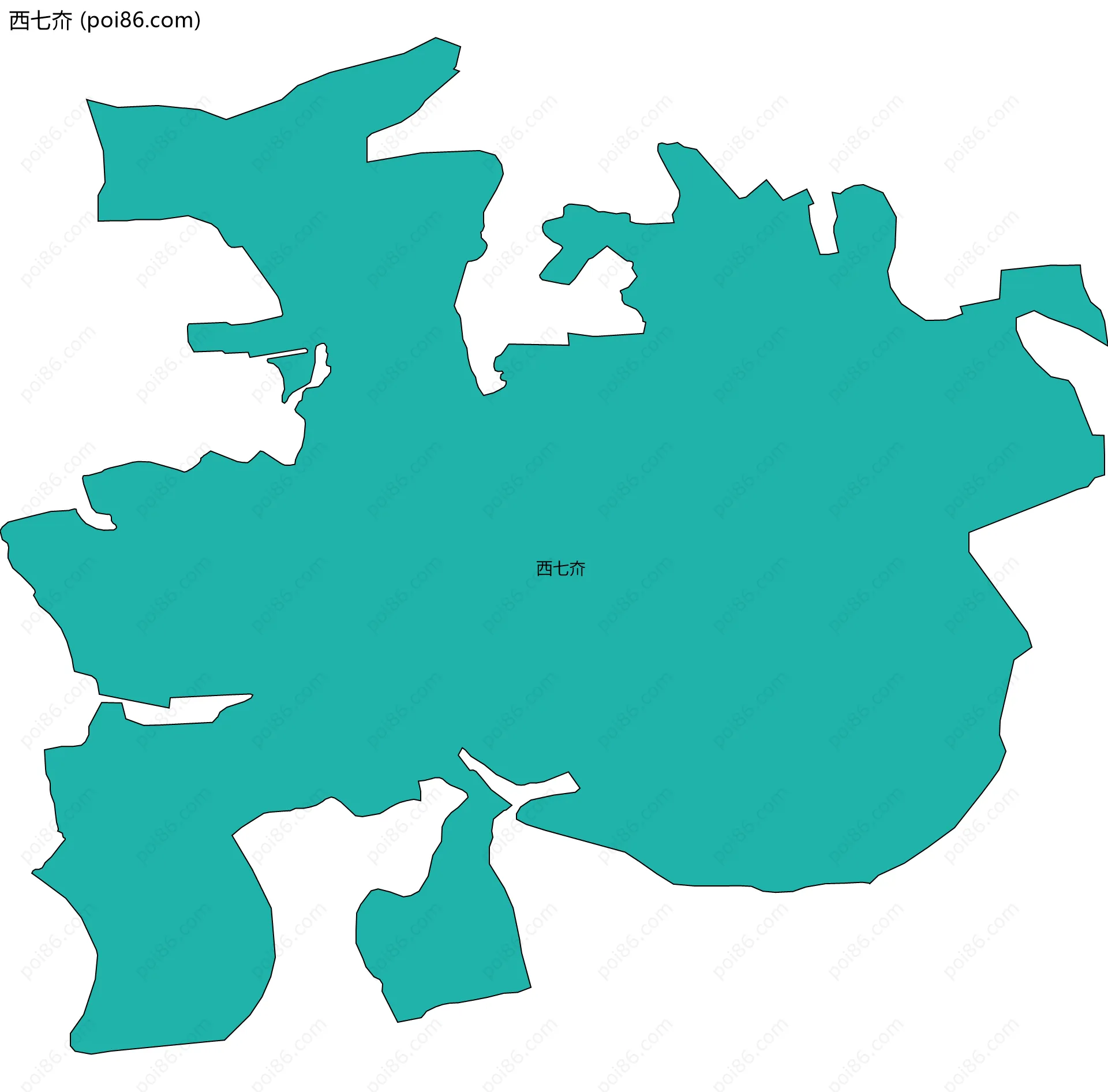 西七夼边界地图