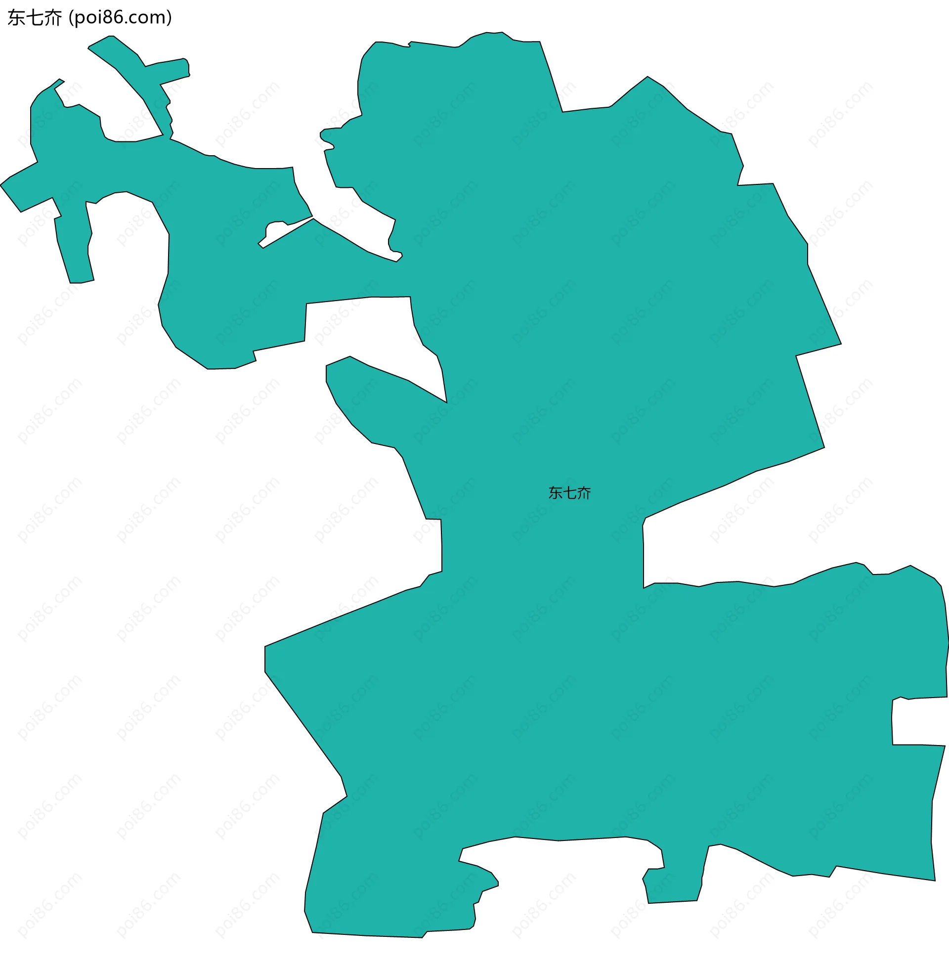 东七夼边界地图