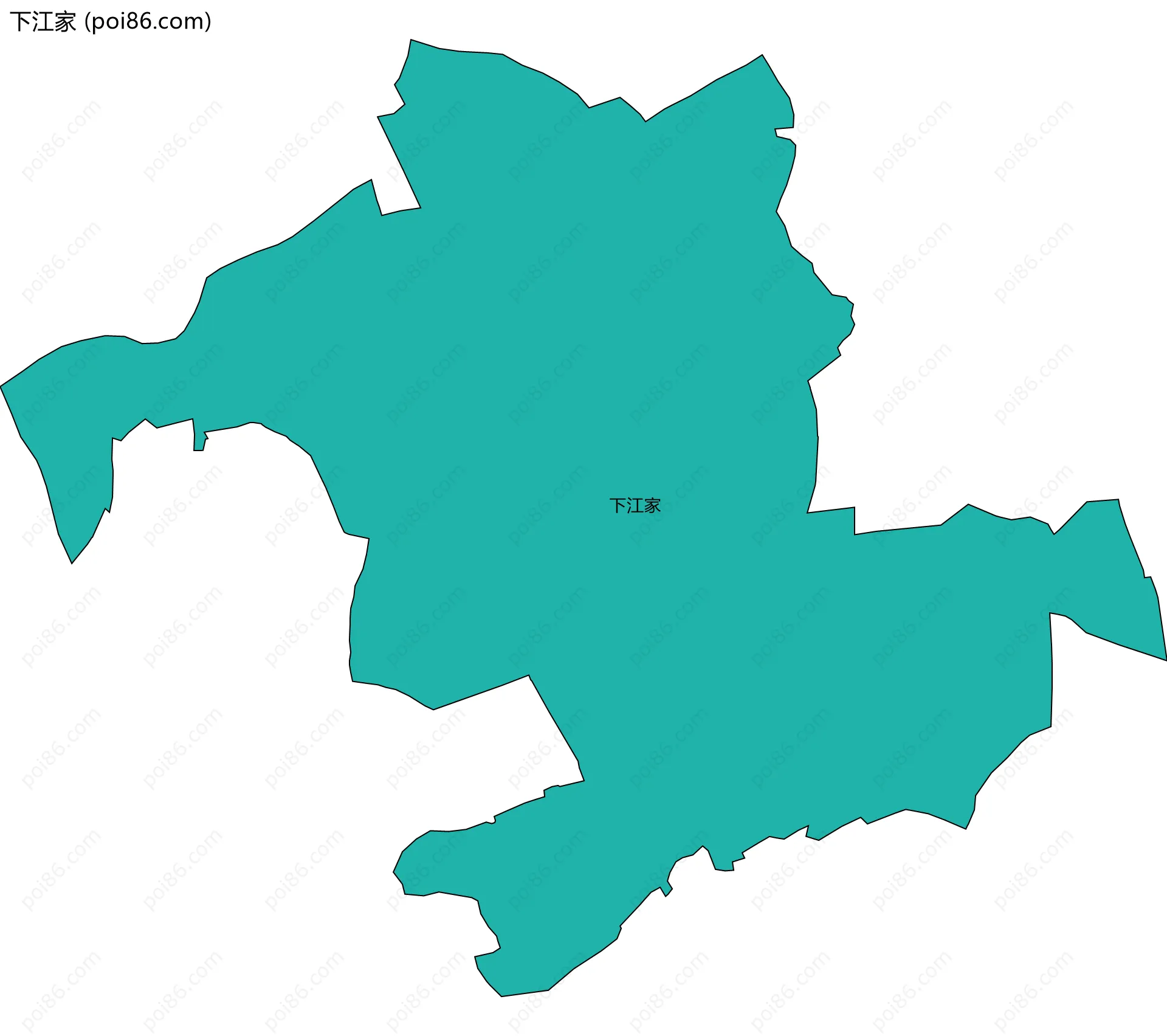 下江家边界地图