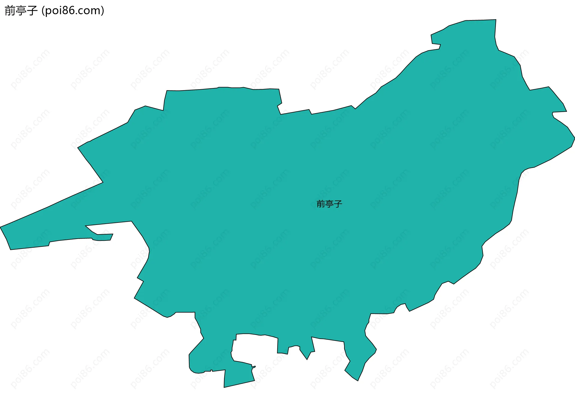 前亭子边界地图