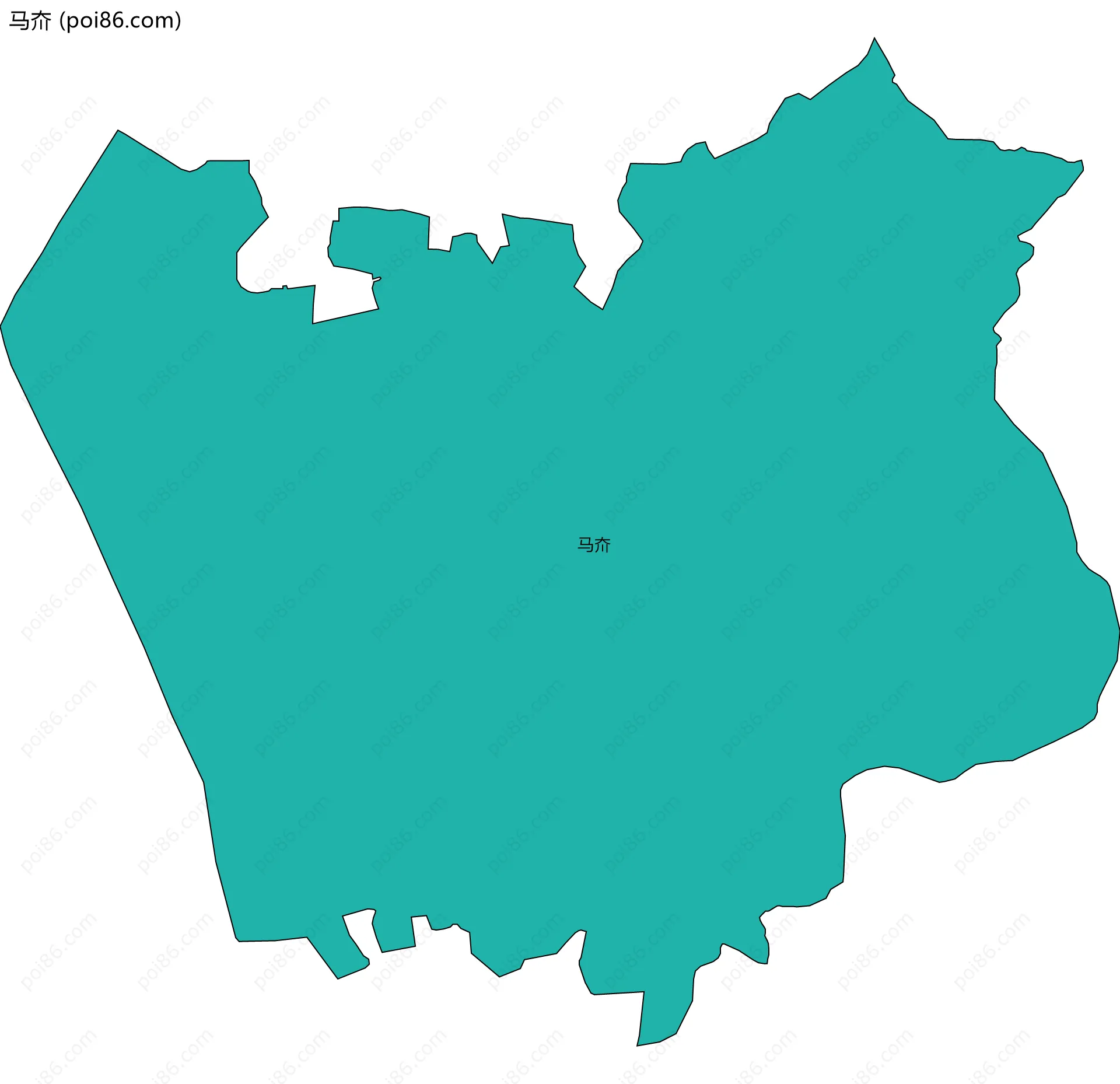 马夼边界地图