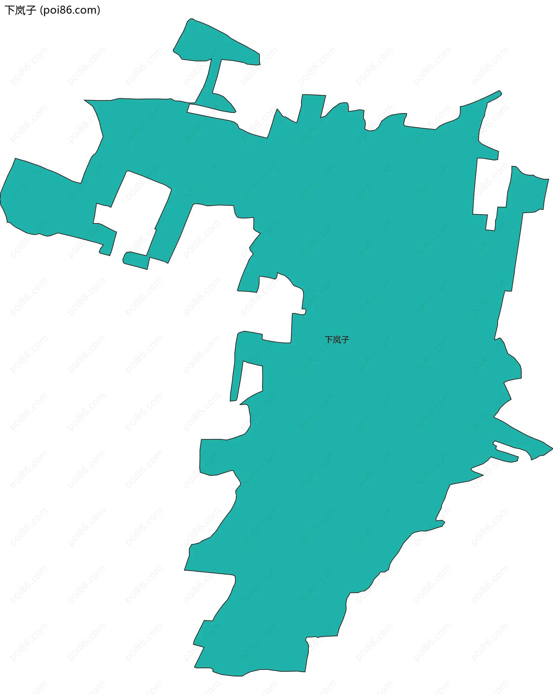 下岚子边界地图