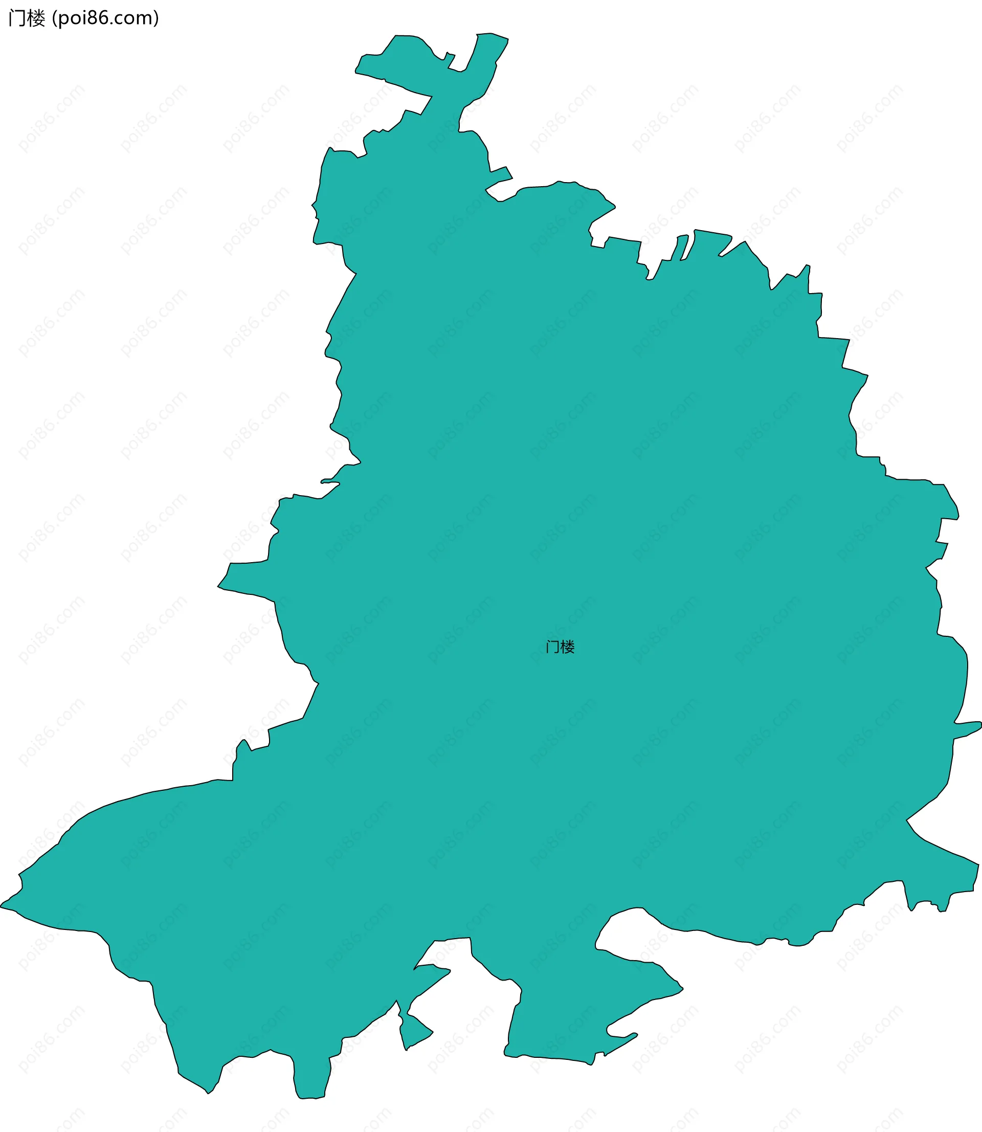 门楼边界地图