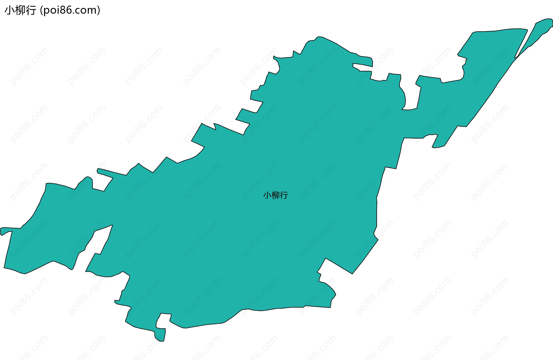 小柳行边界地图