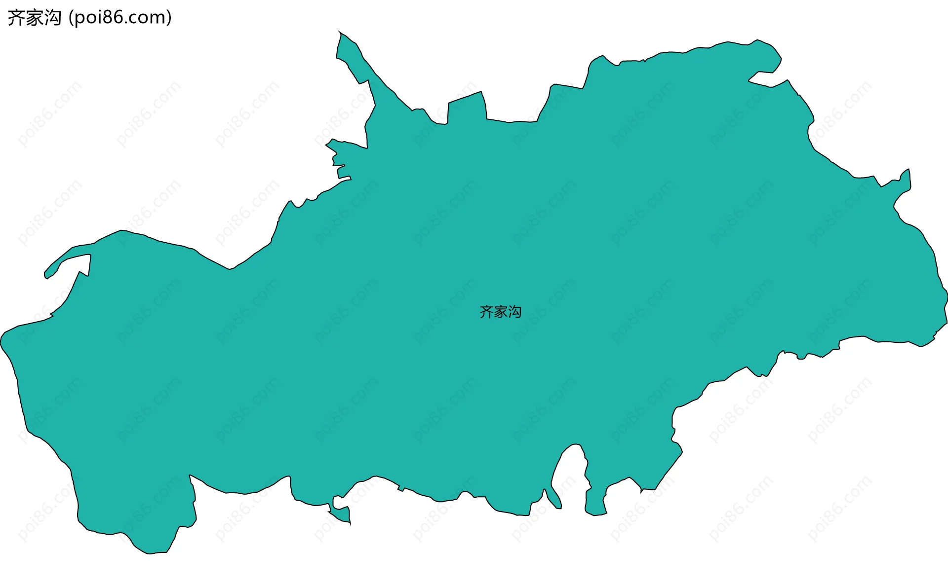 齐家沟边界地图
