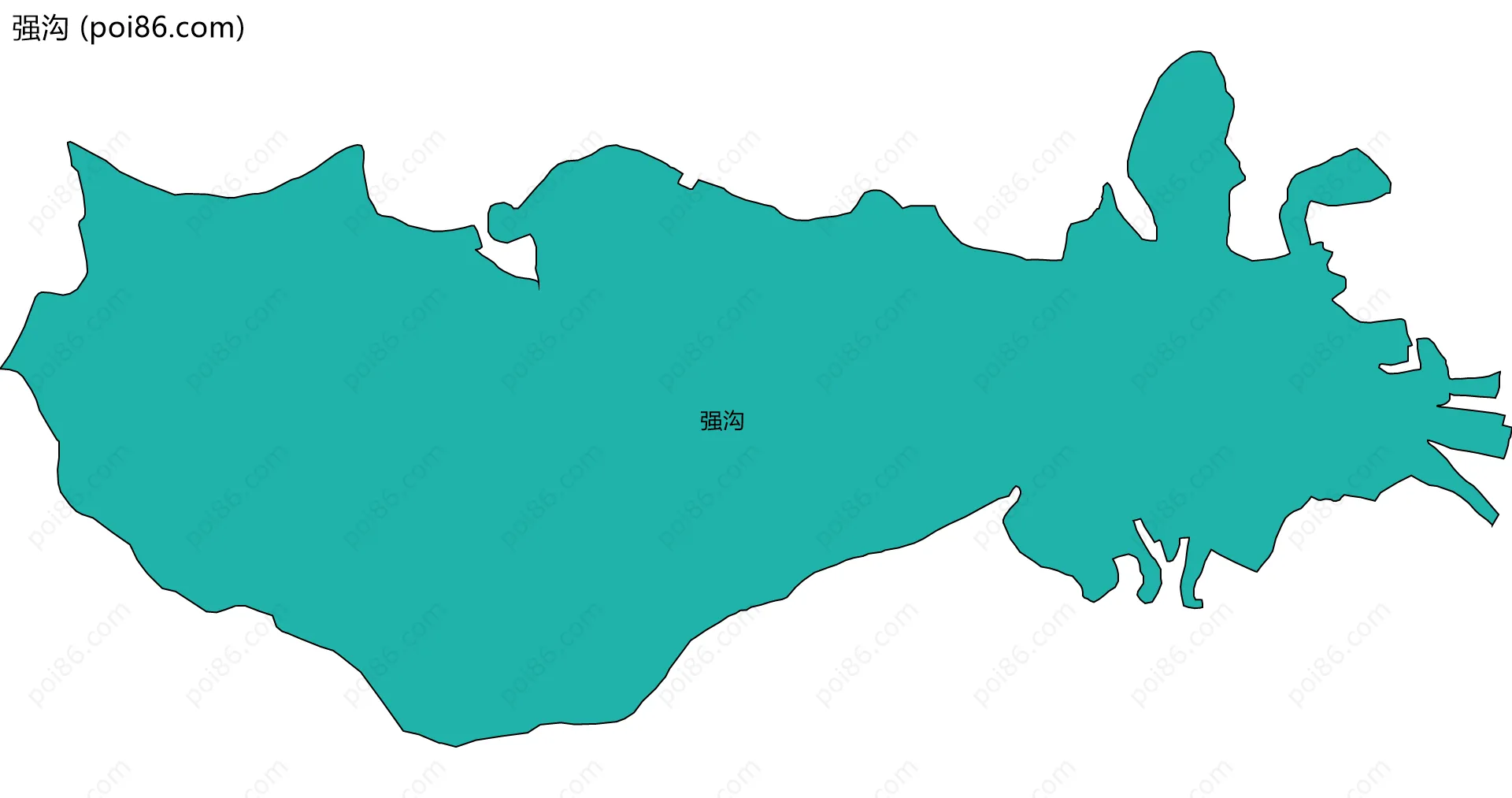 强沟边界地图
