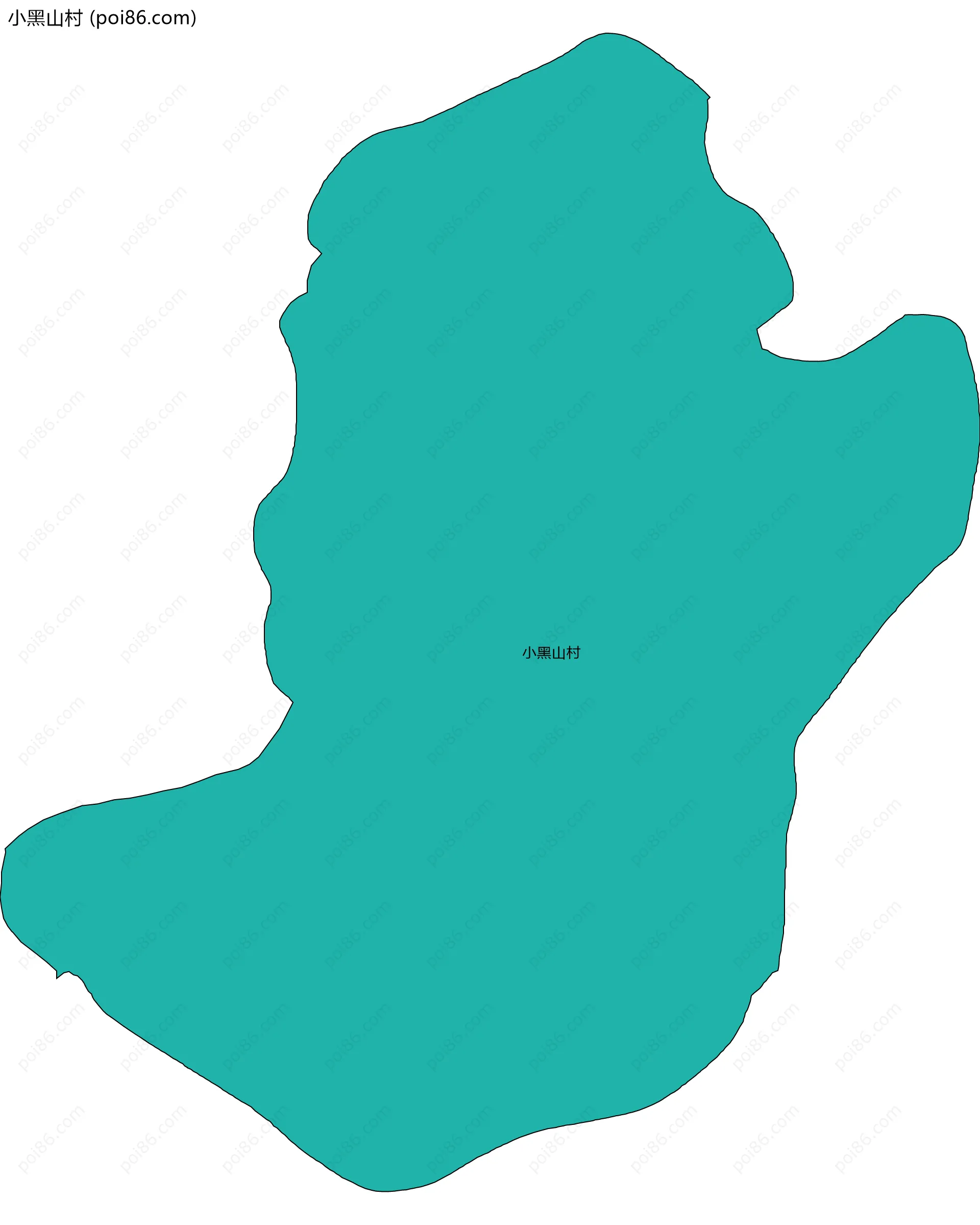 小黑山村边界地图