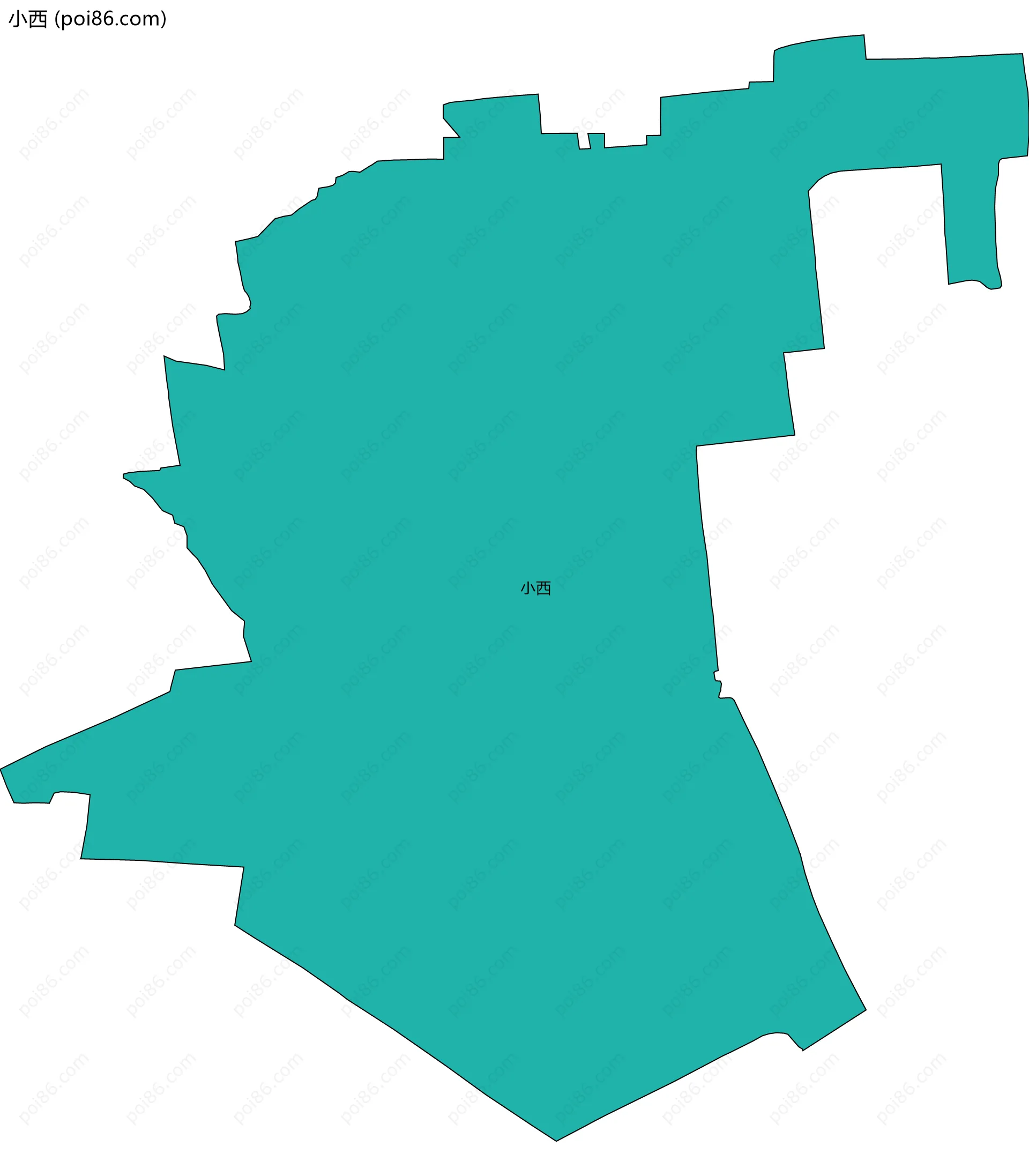 小西边界地图