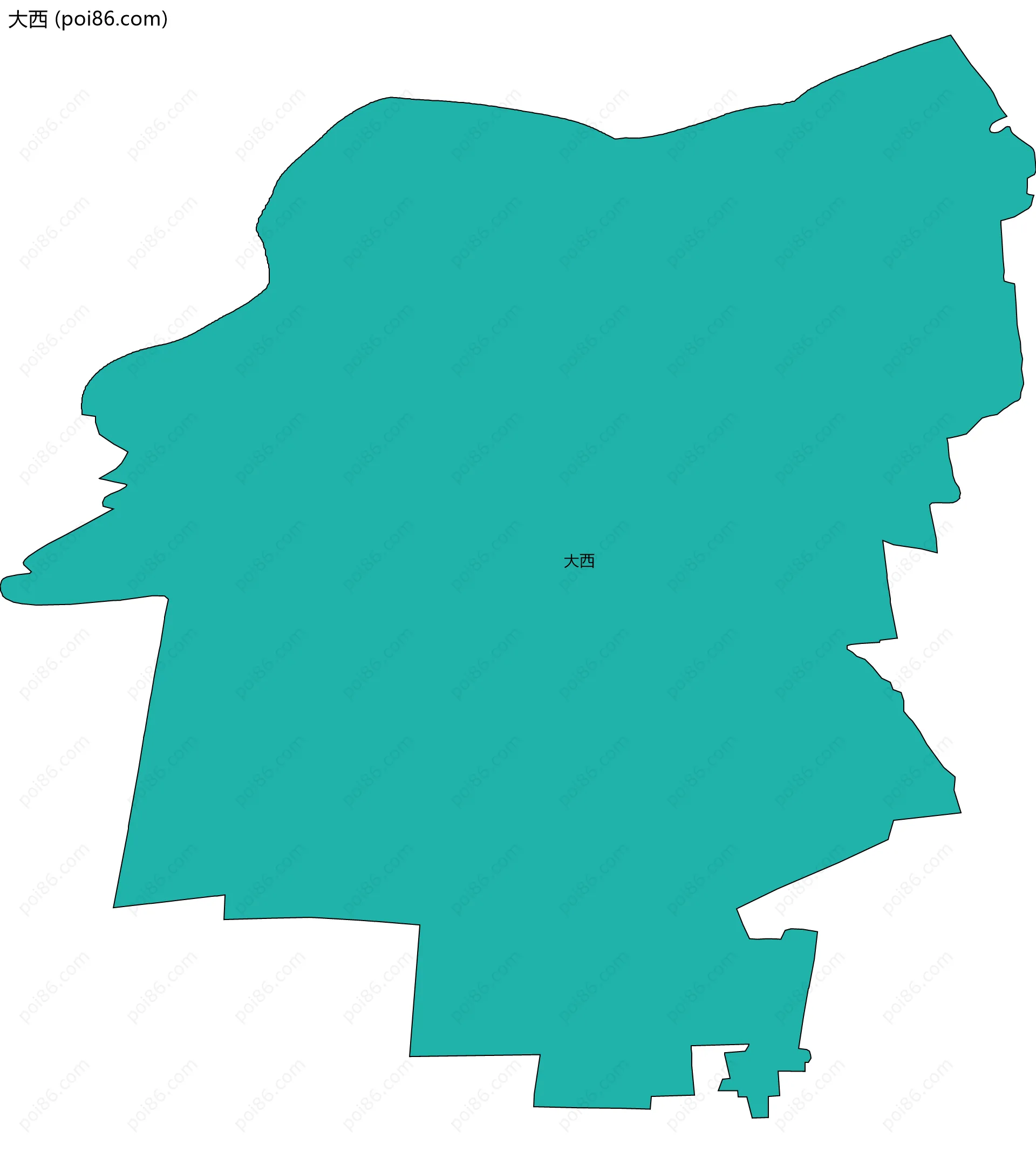 大西边界地图