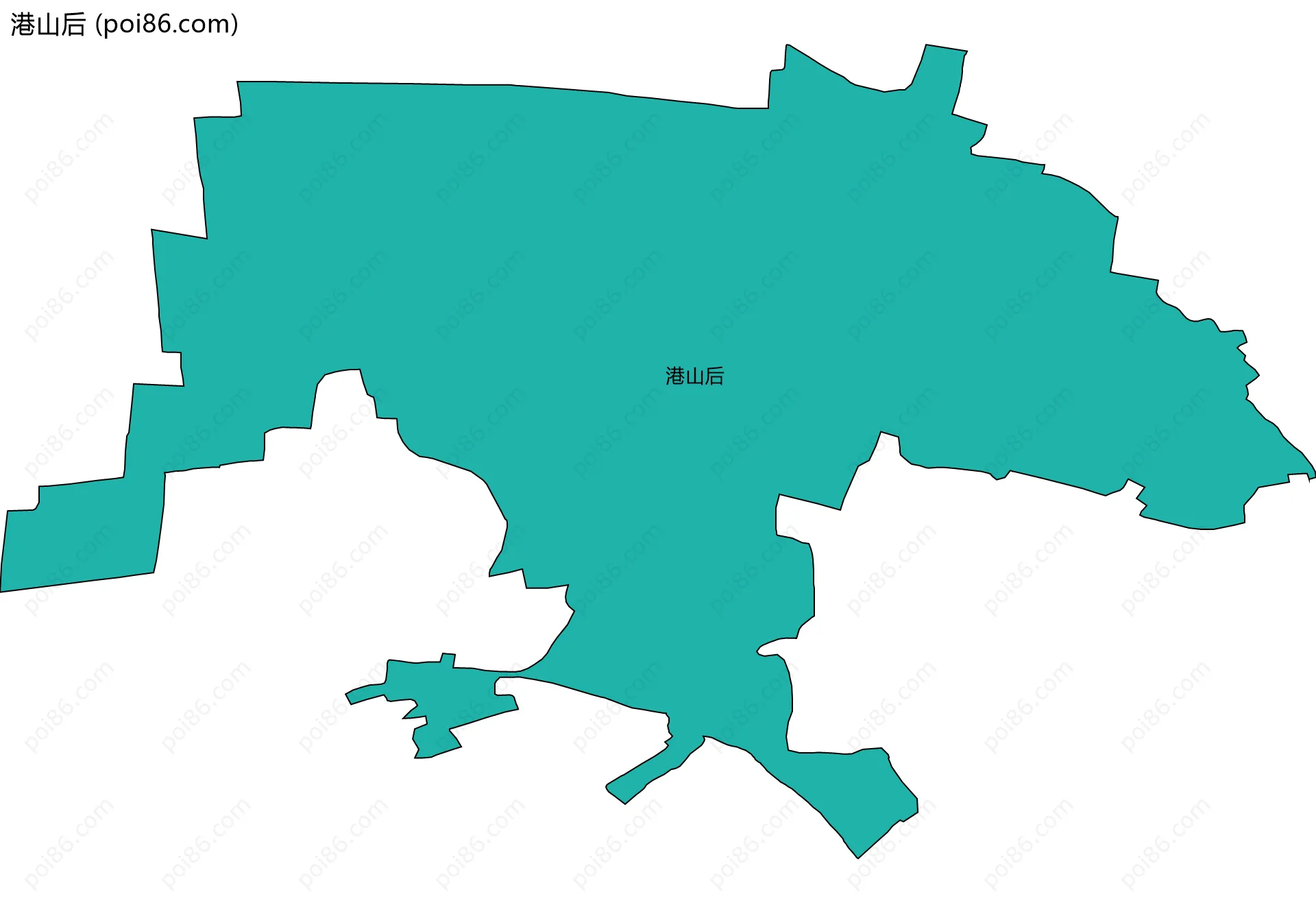 港山后边界地图