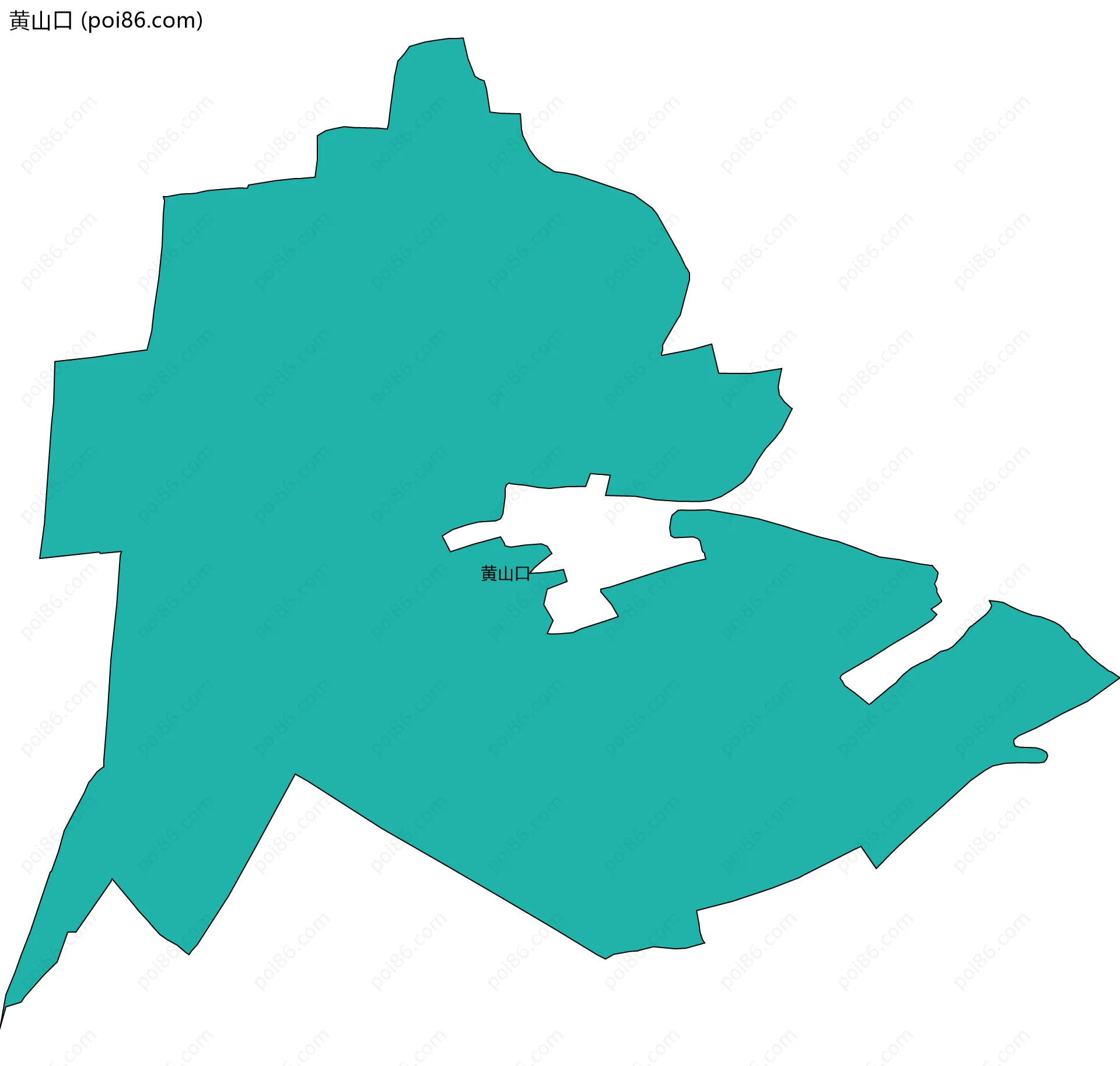 黄山口边界地图