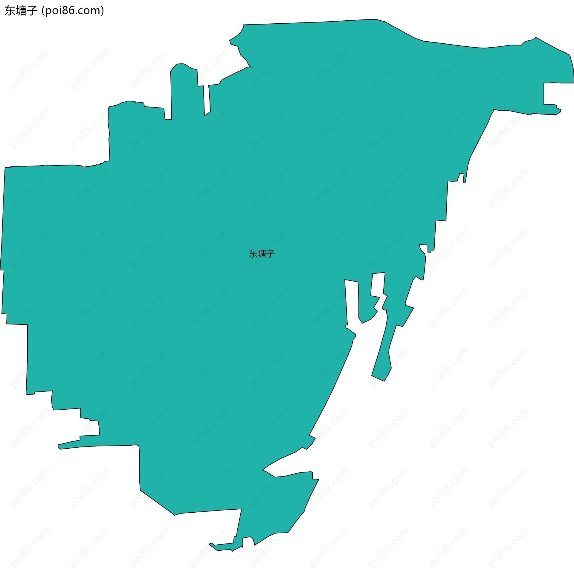 东塘子边界地图