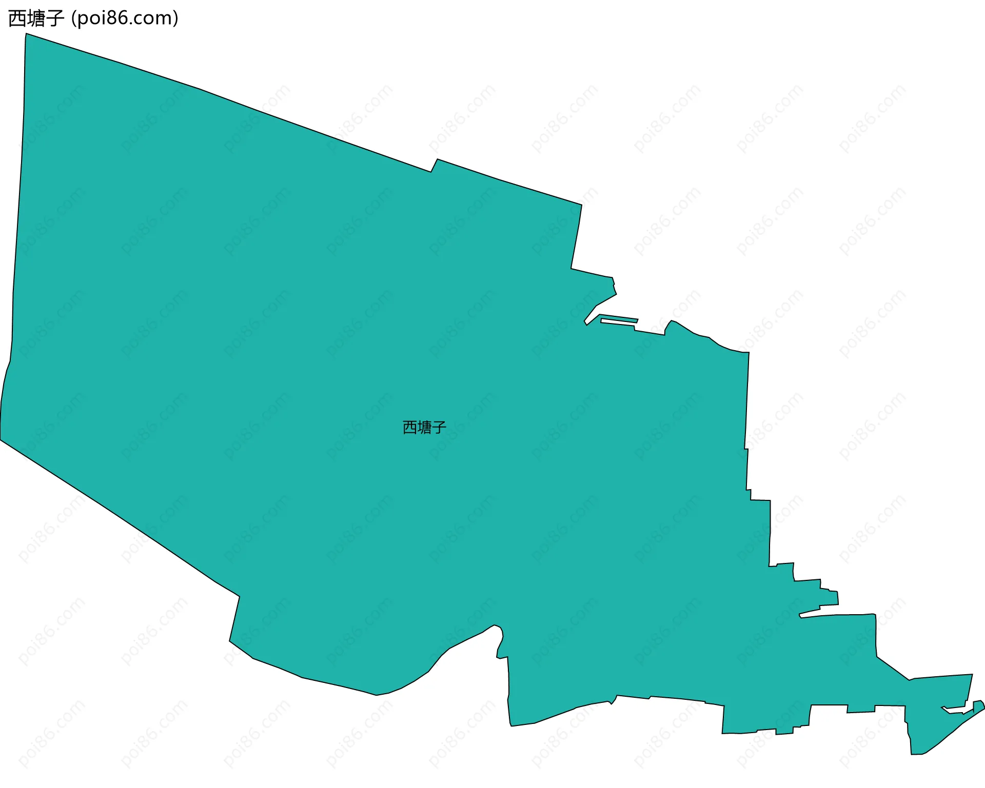 西塘子边界地图