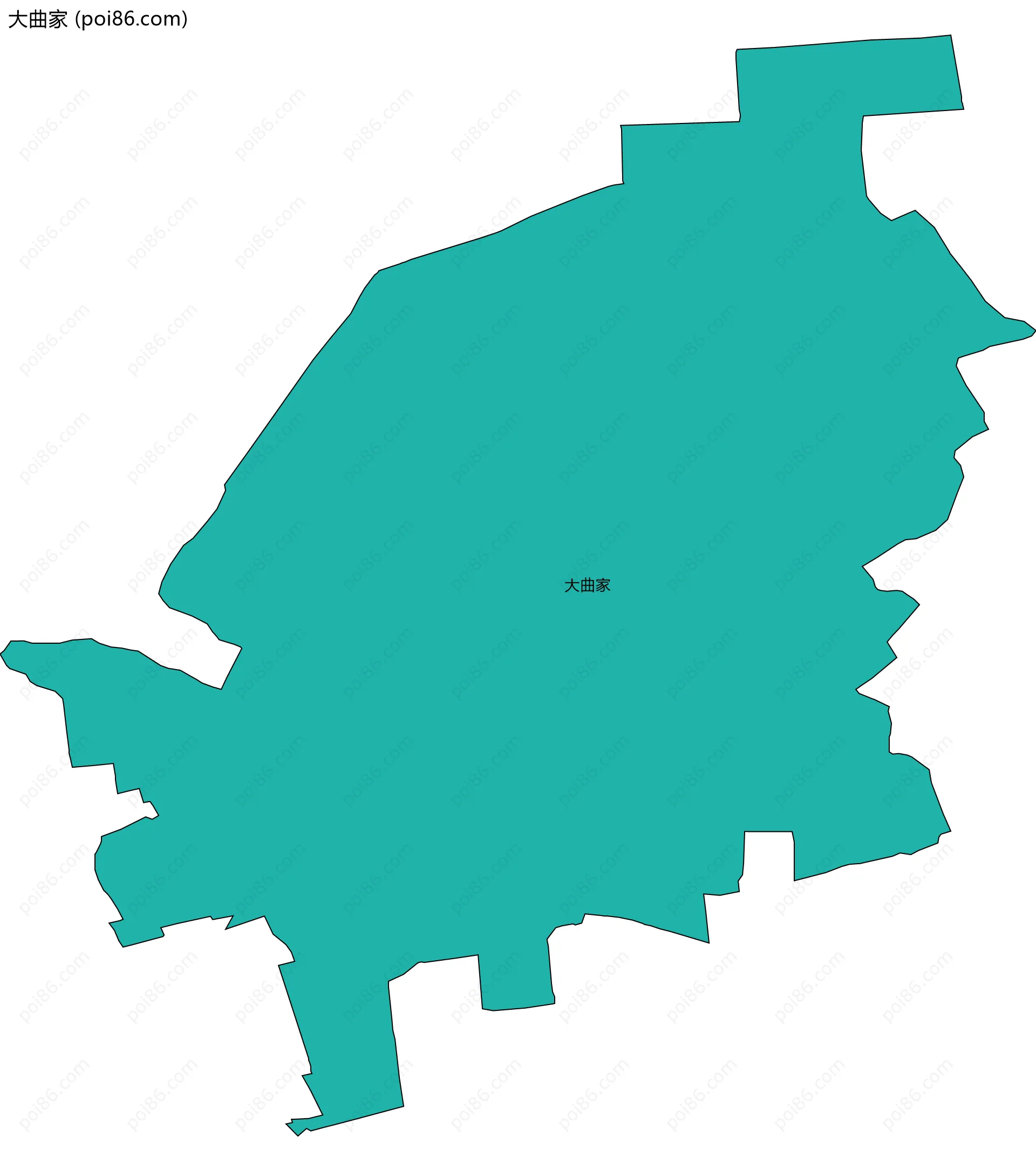 大曲家边界地图
