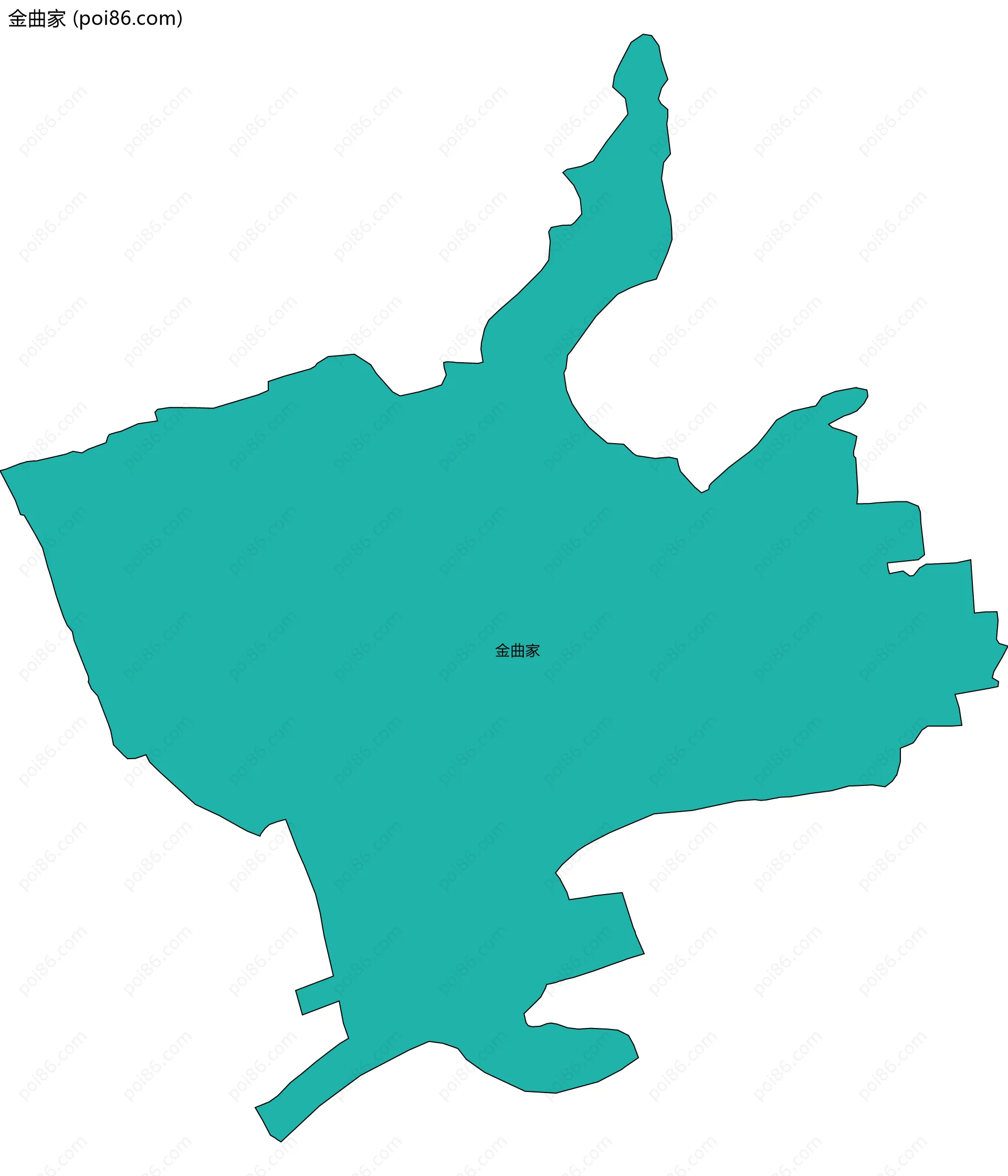 金曲家边界地图
