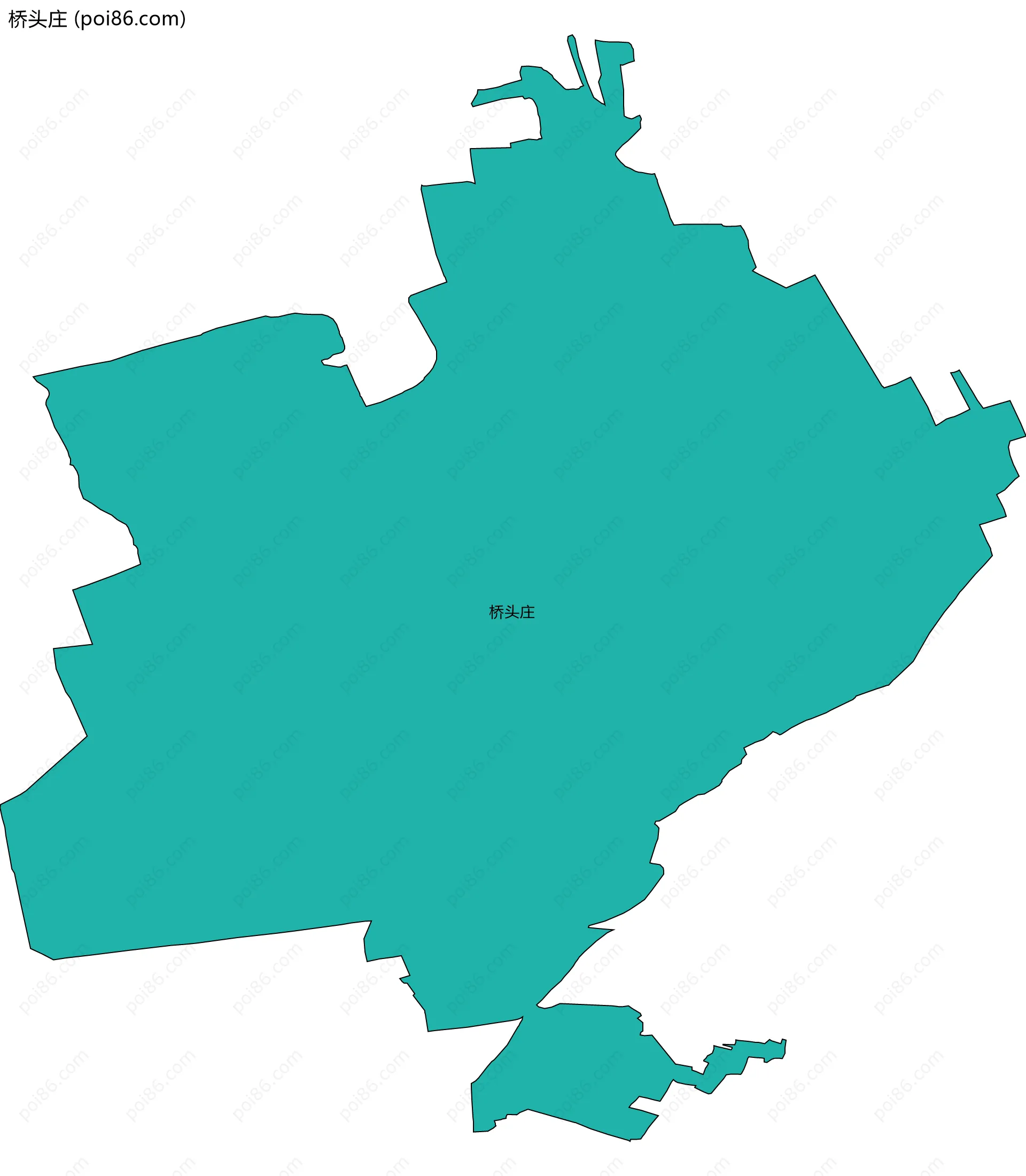 桥头庄边界地图