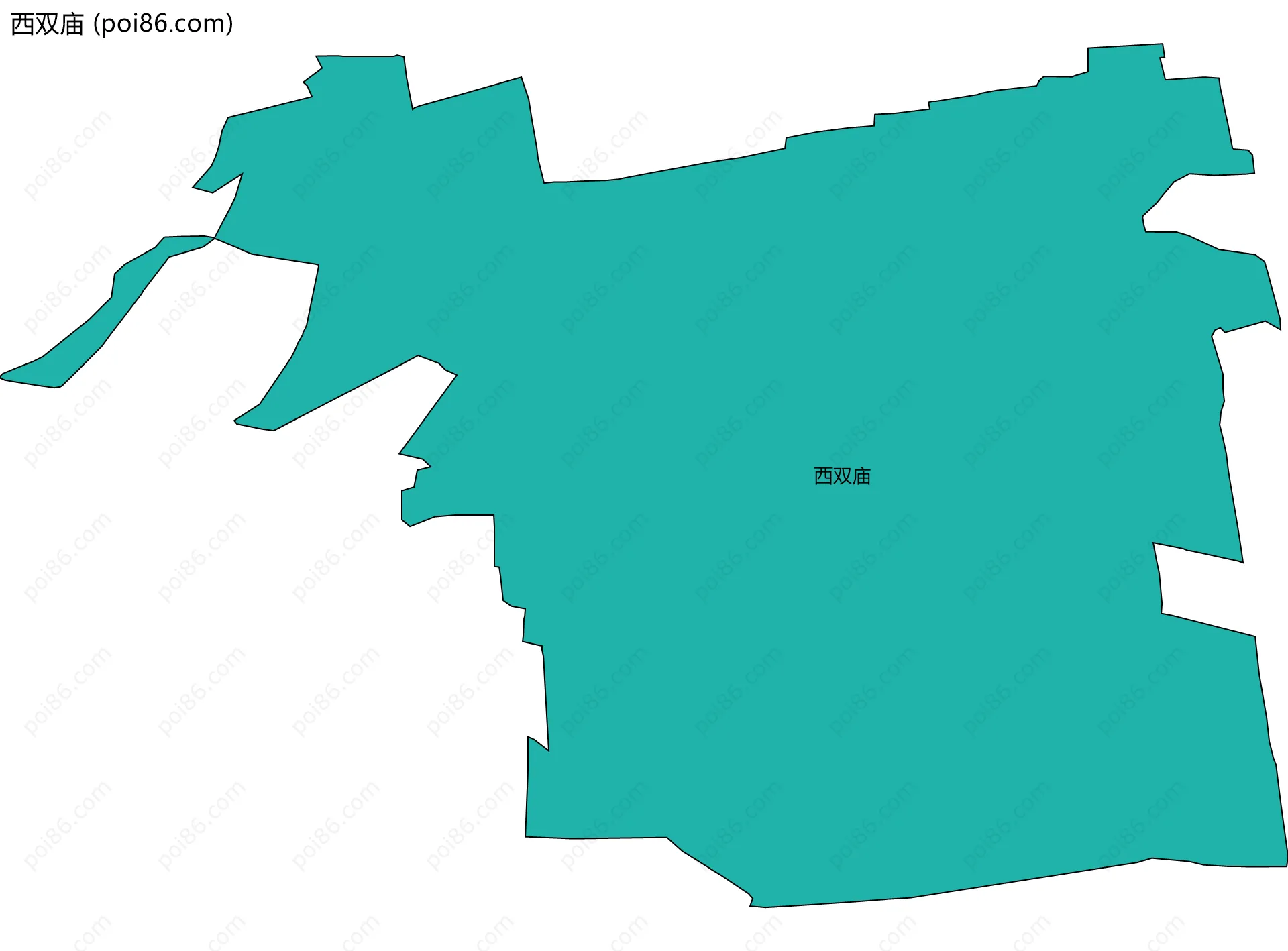 西双庙边界地图