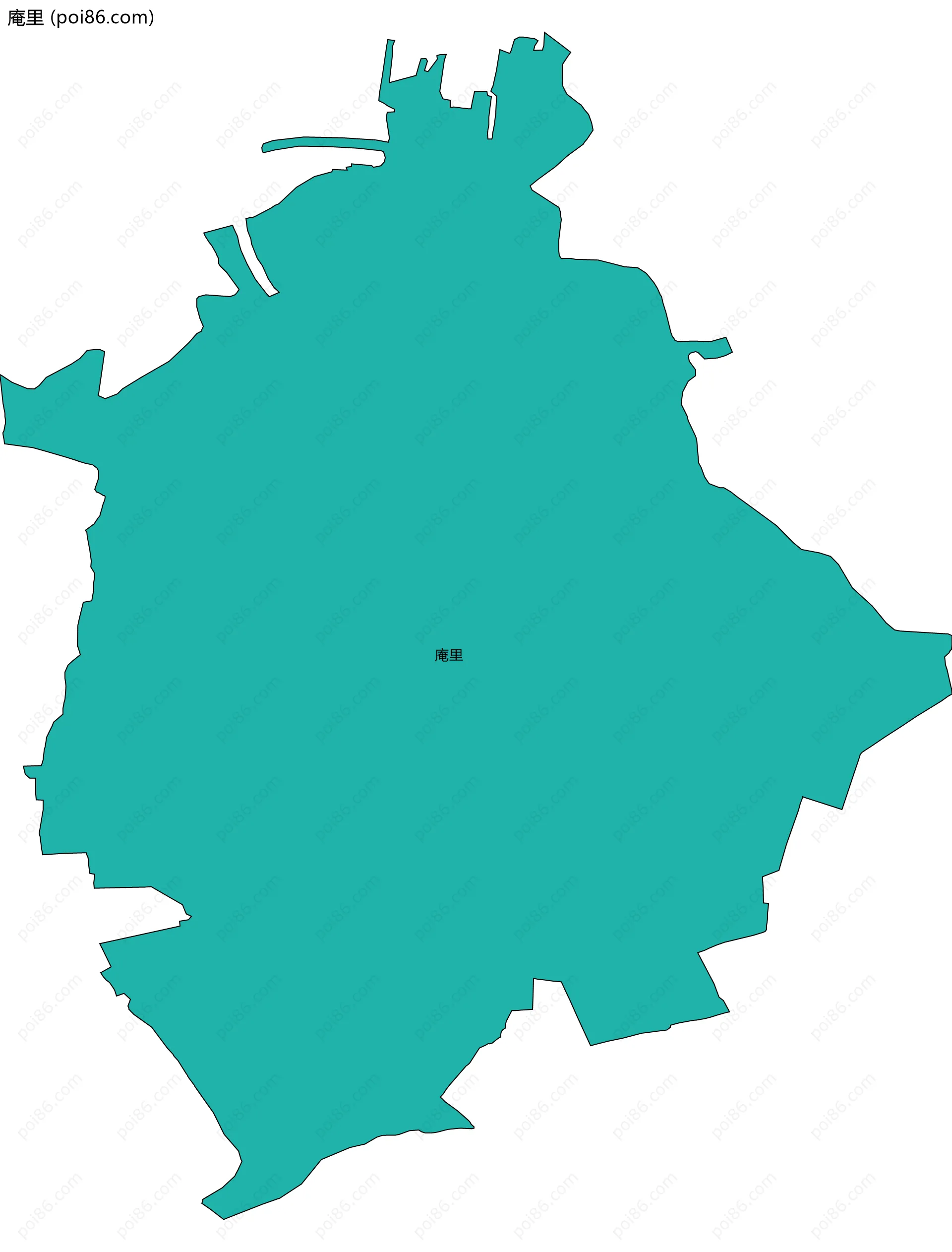 庵里边界地图