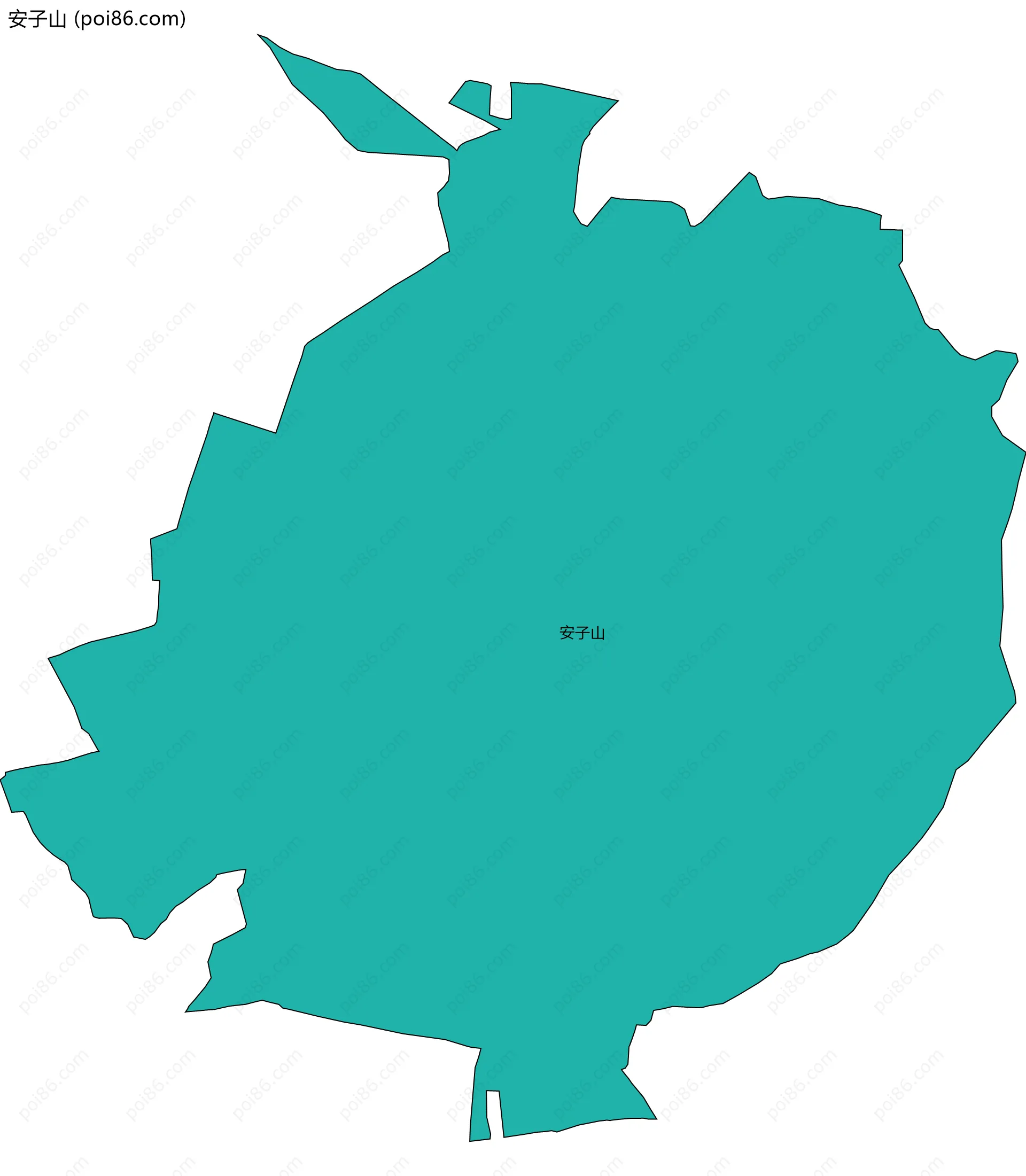 安子山边界地图