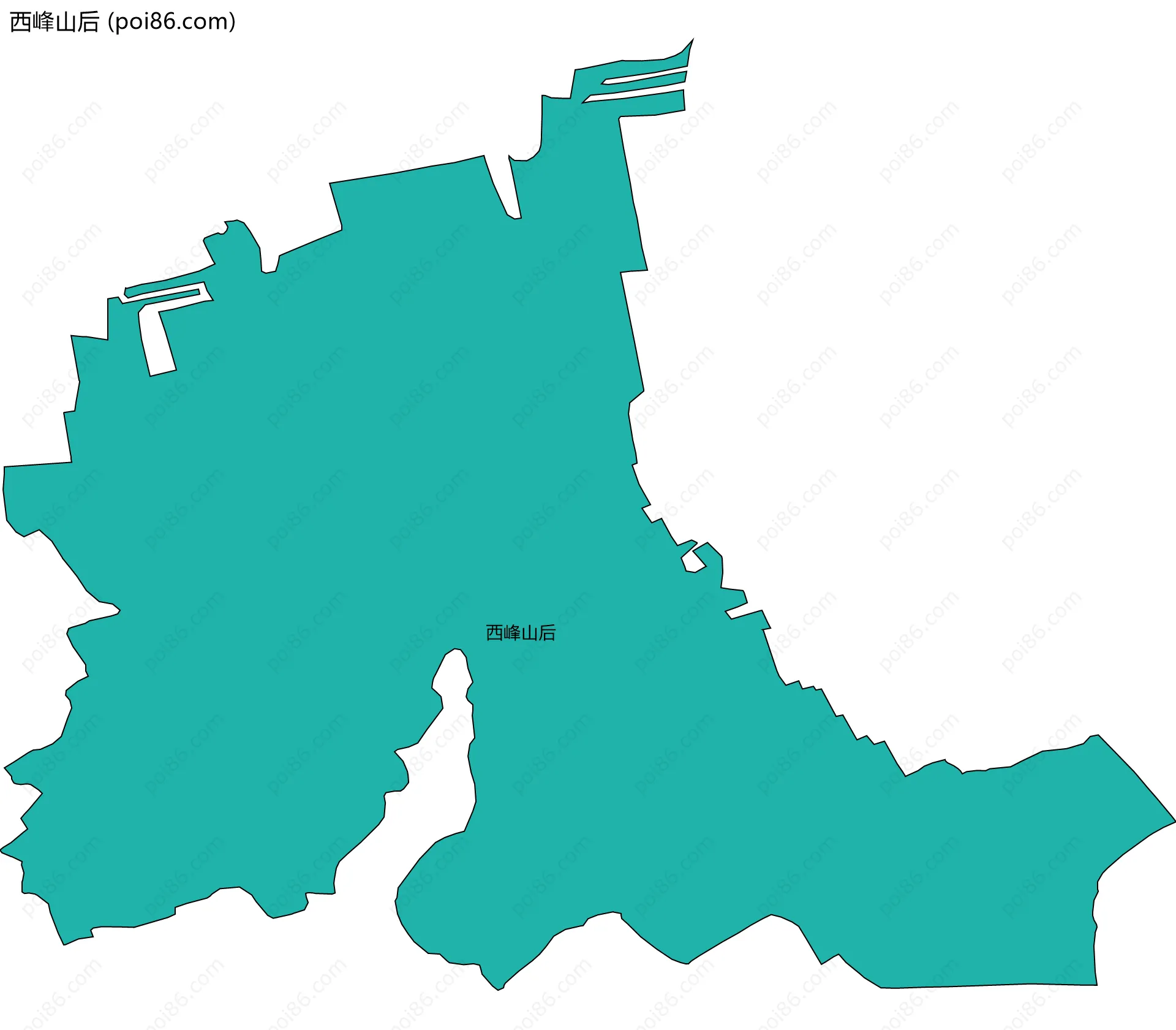 西峰山后边界地图
