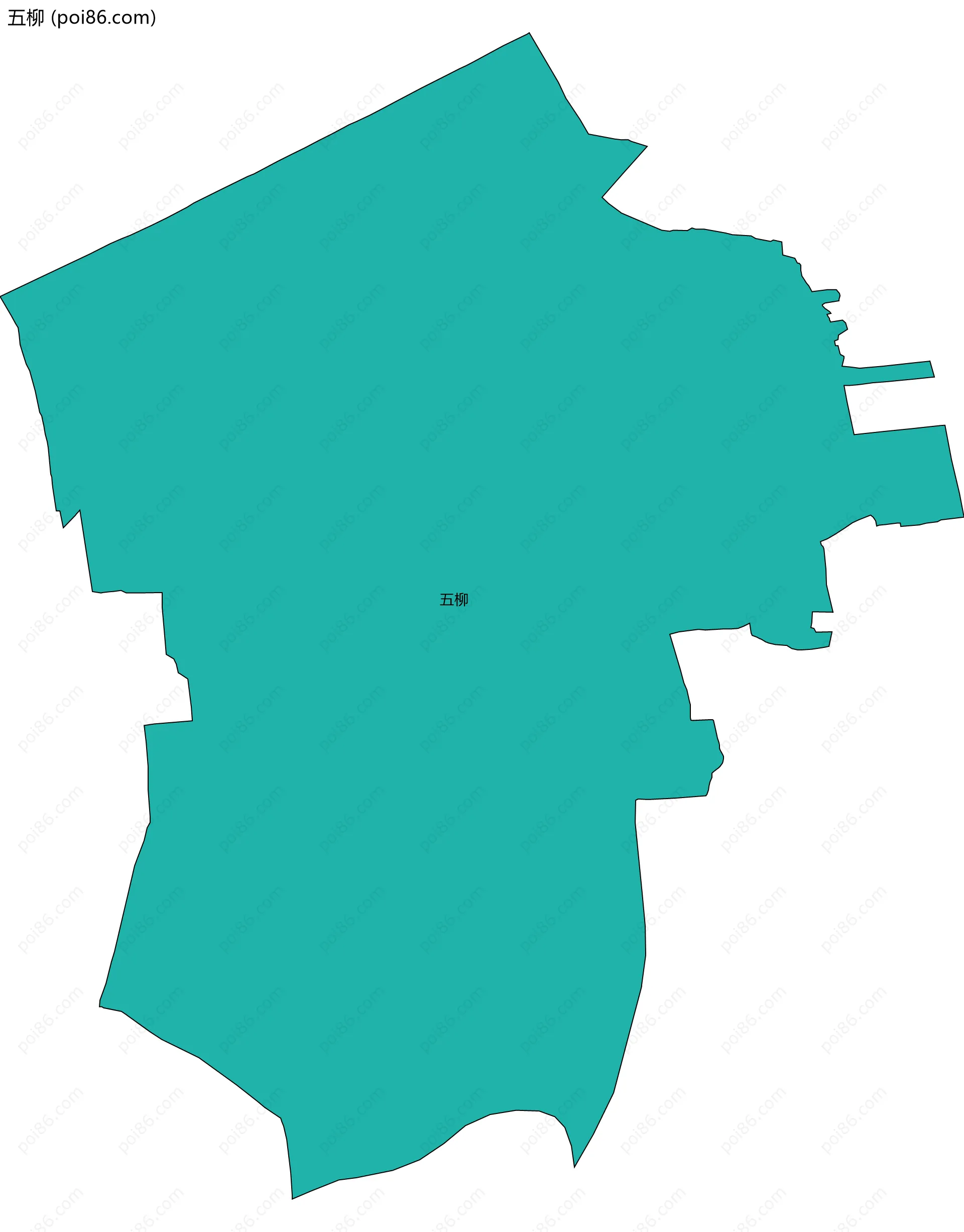 五柳边界地图