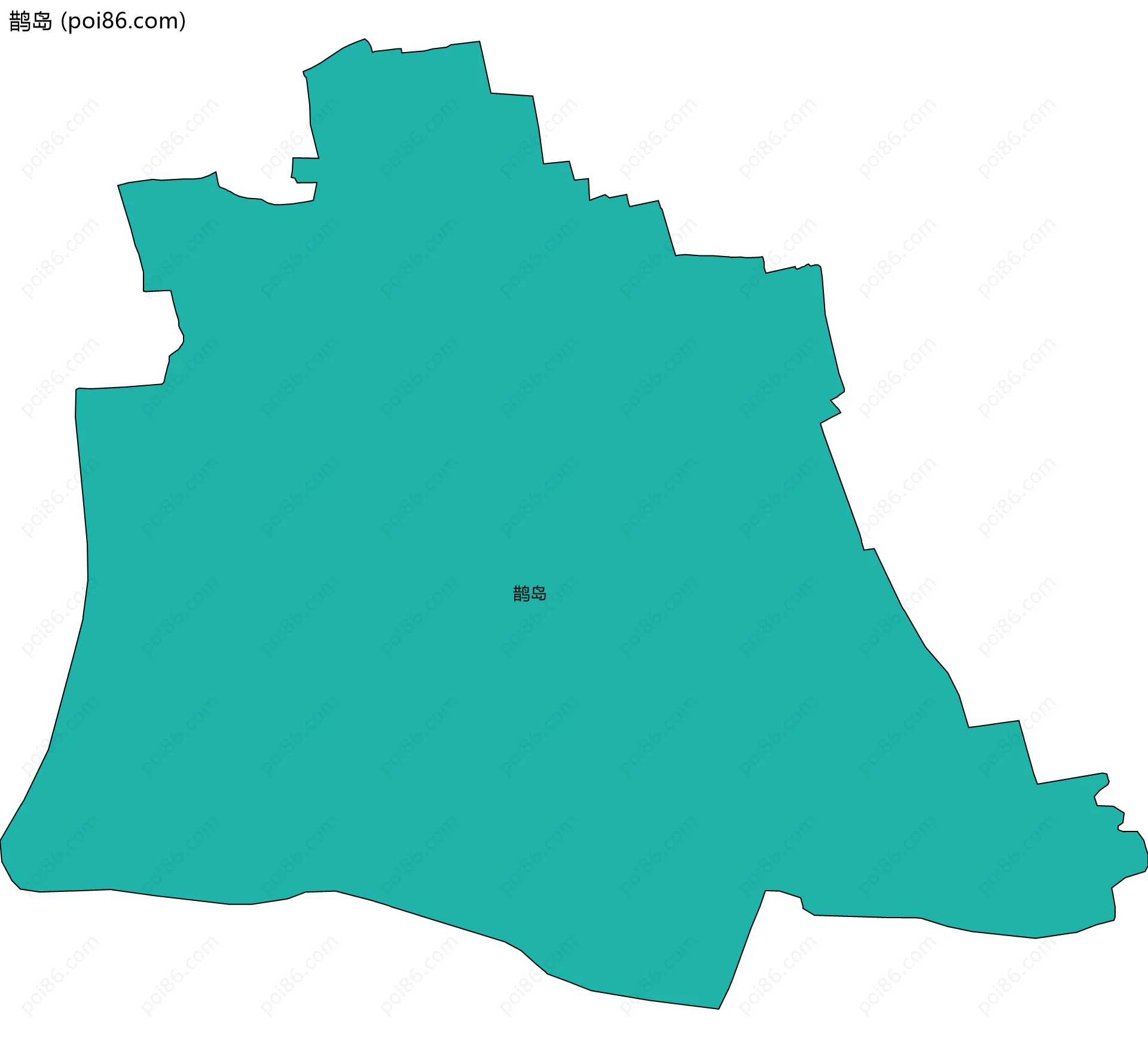 鹊岛边界地图