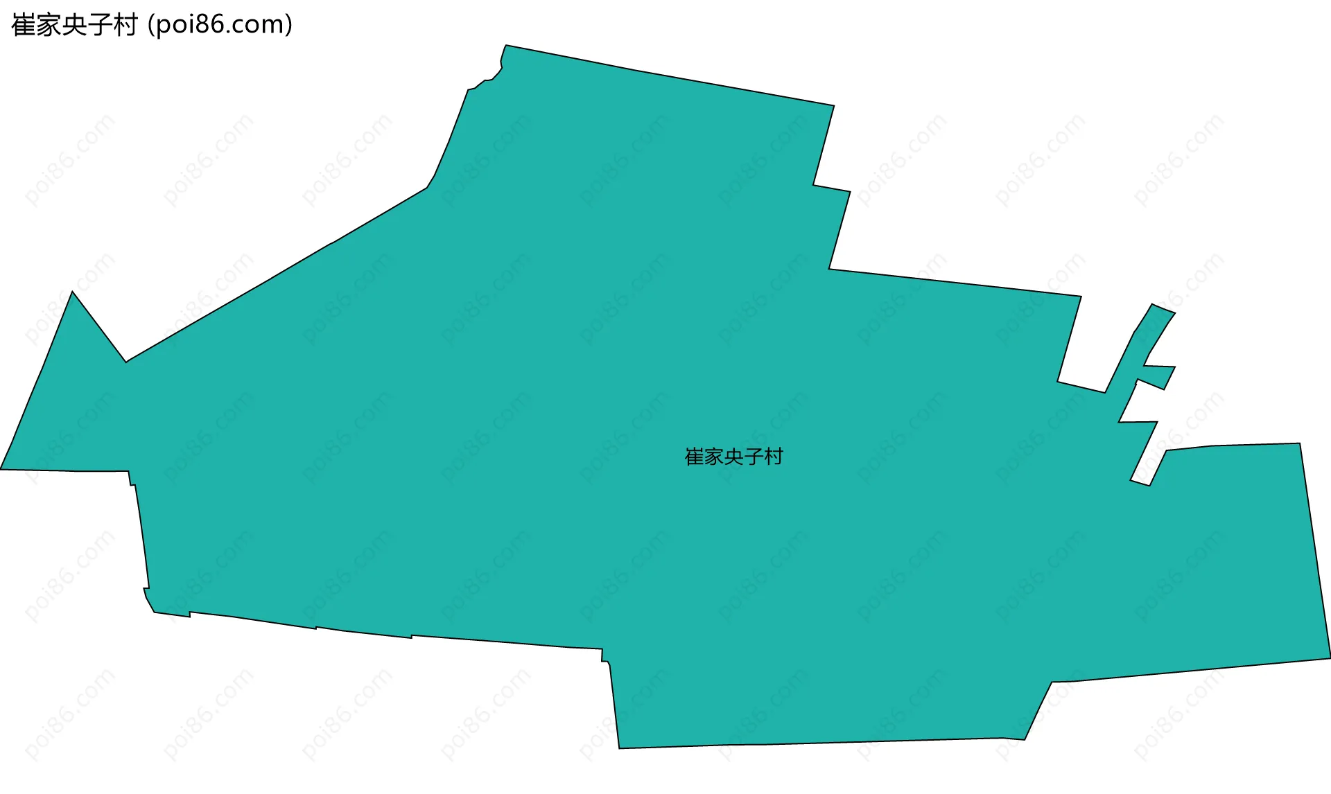 崔家央子村边界地图