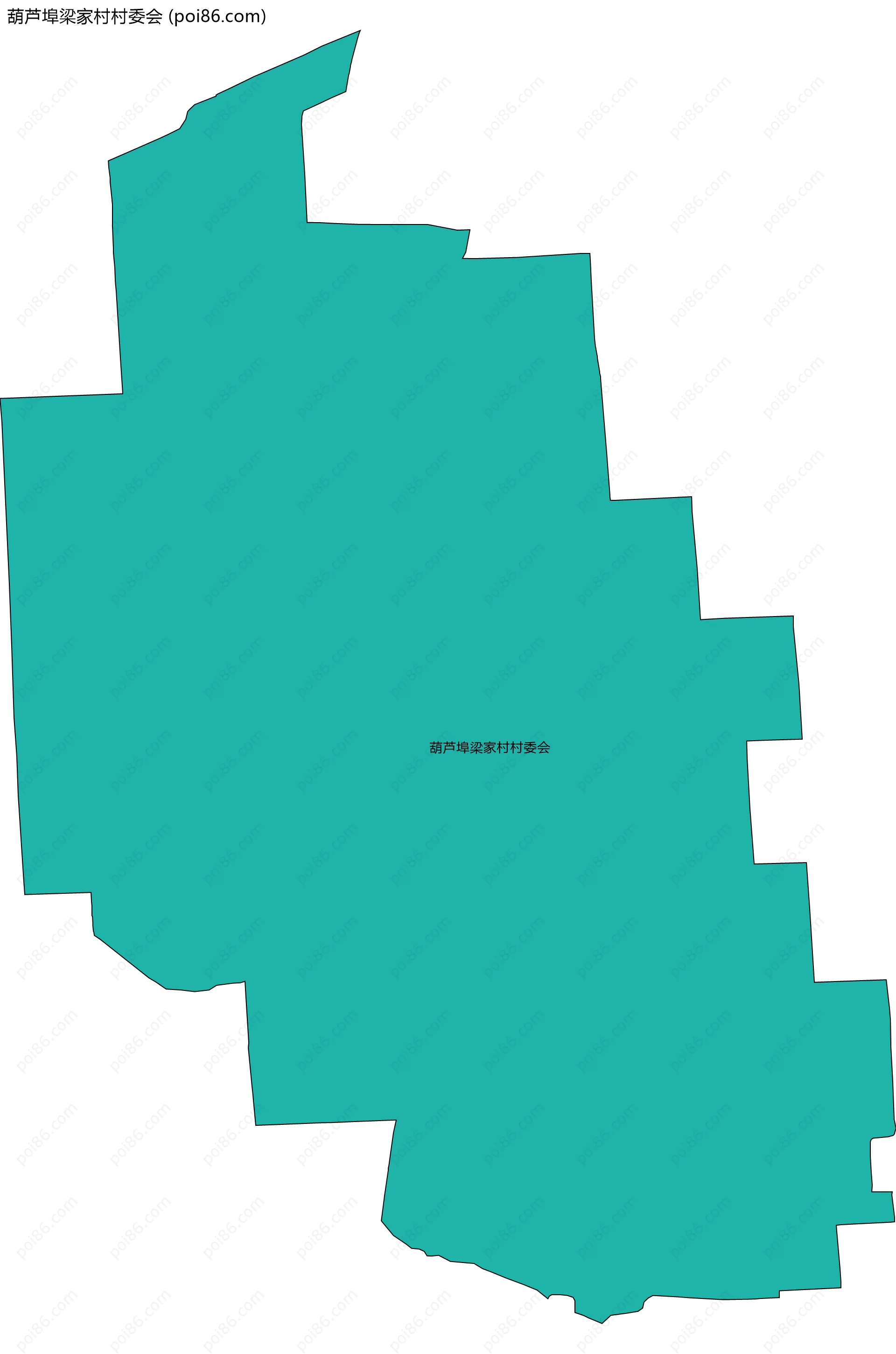 葫芦埠梁家村村委会边界地图