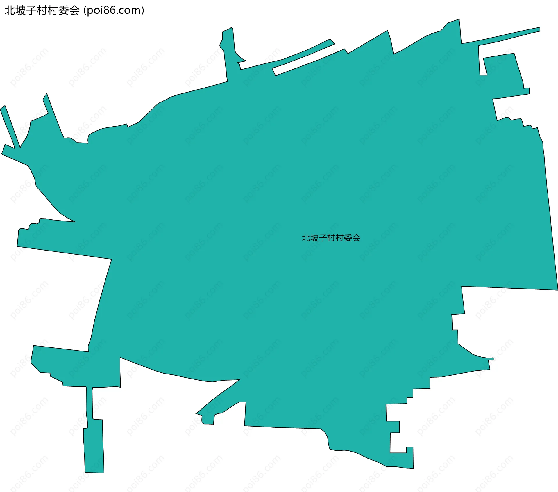 北坡子村村委会边界地图