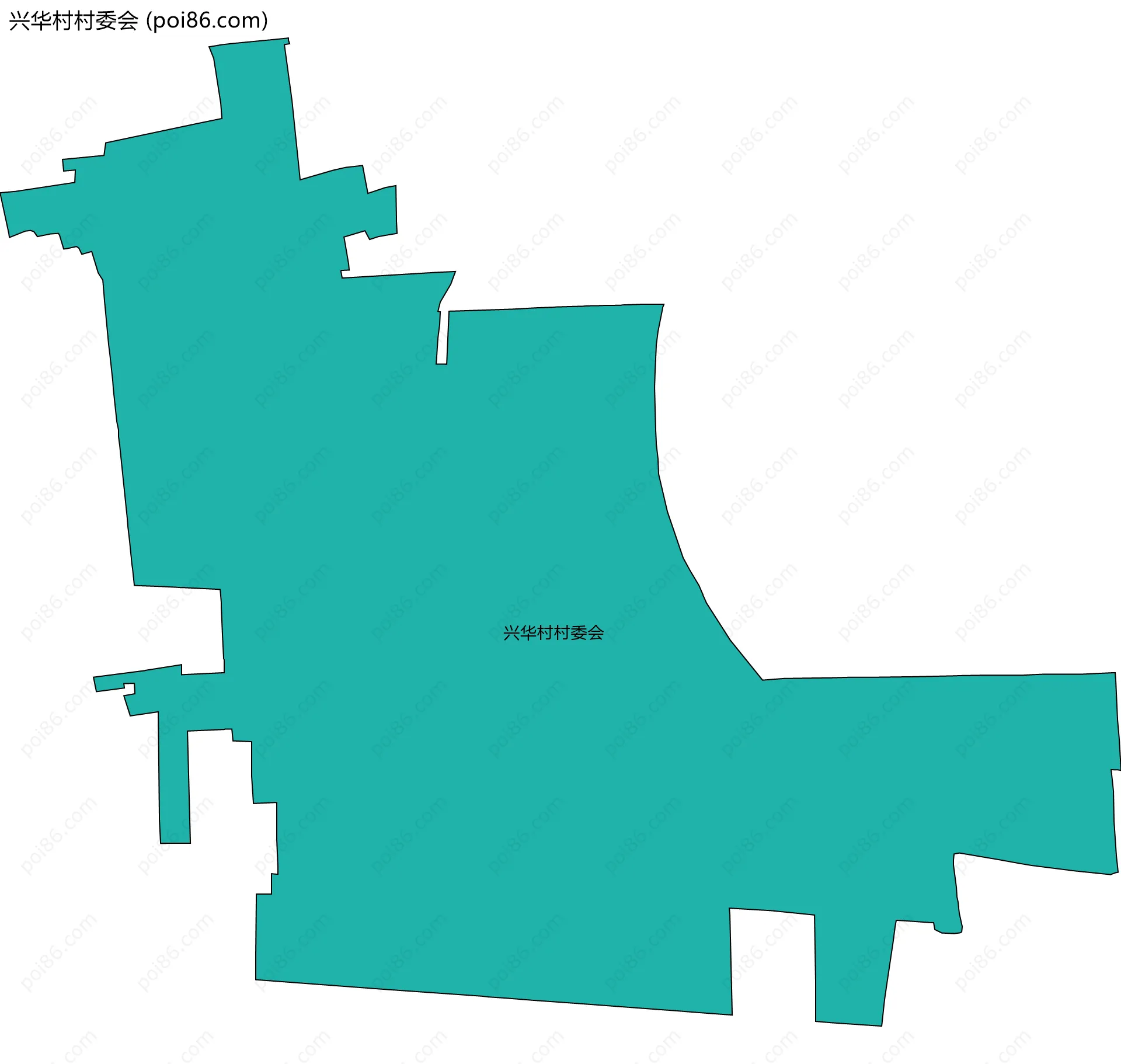 兴华村村委会边界地图