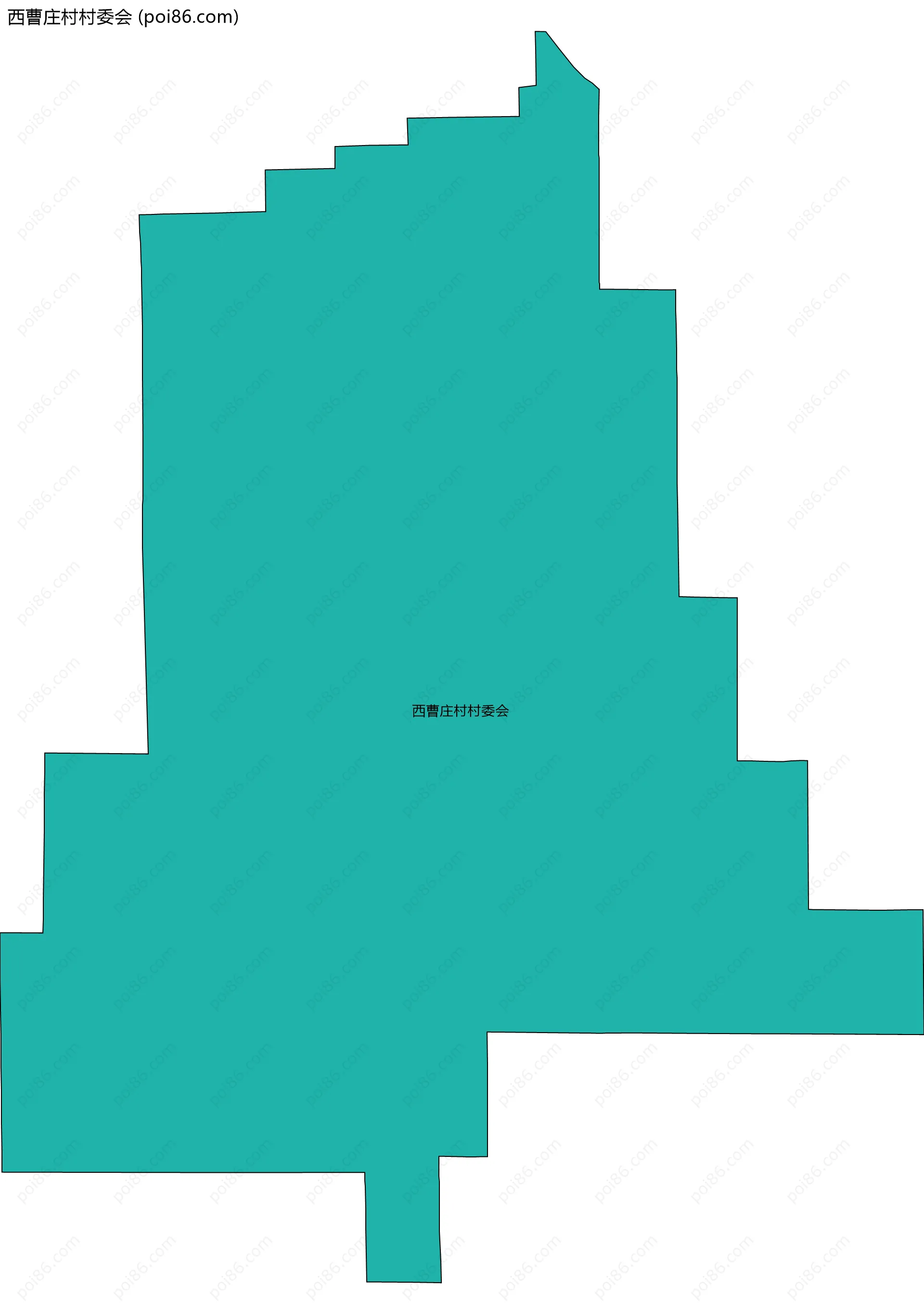 西曹庄村村委会边界地图