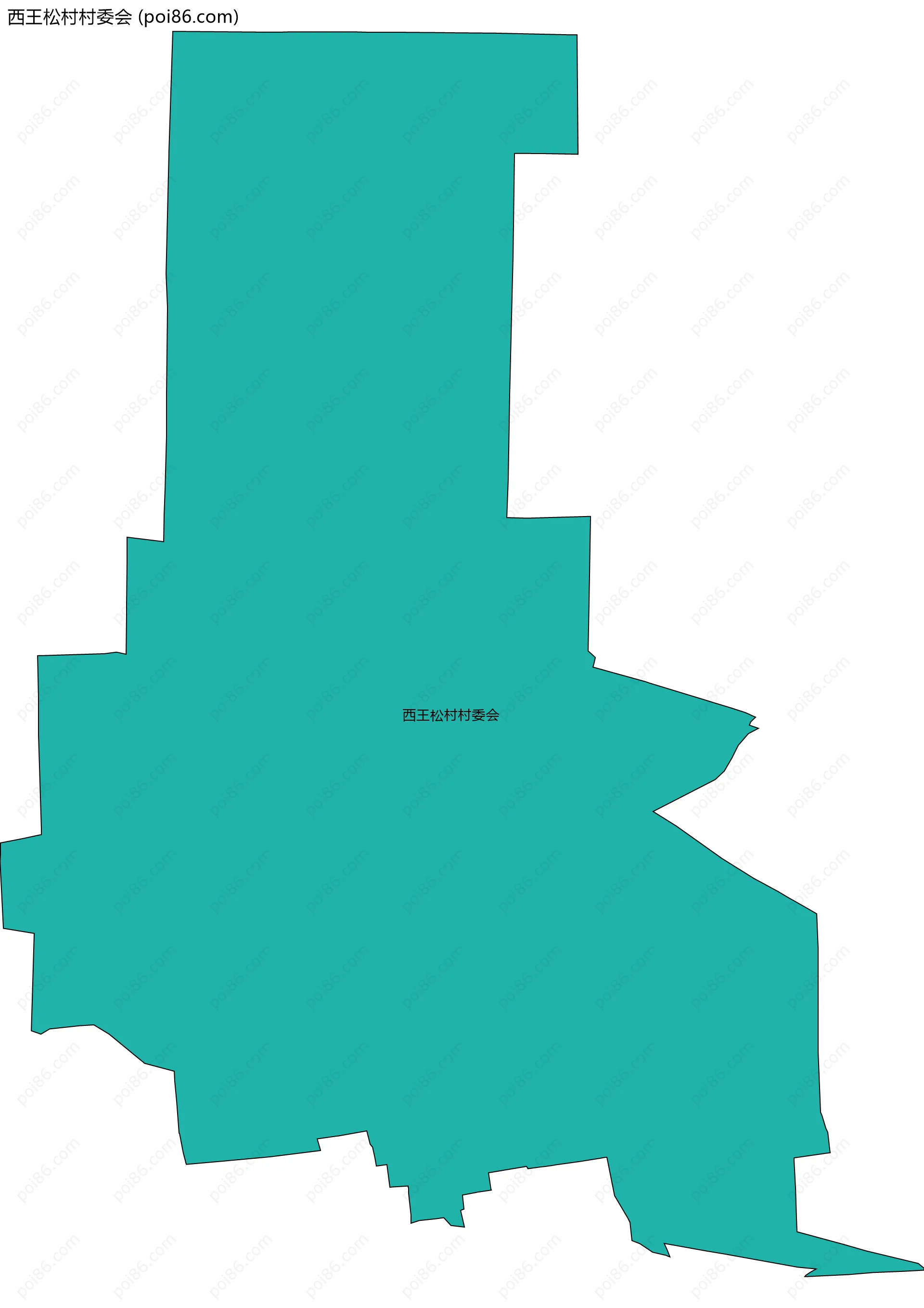 西王松村村委会边界地图