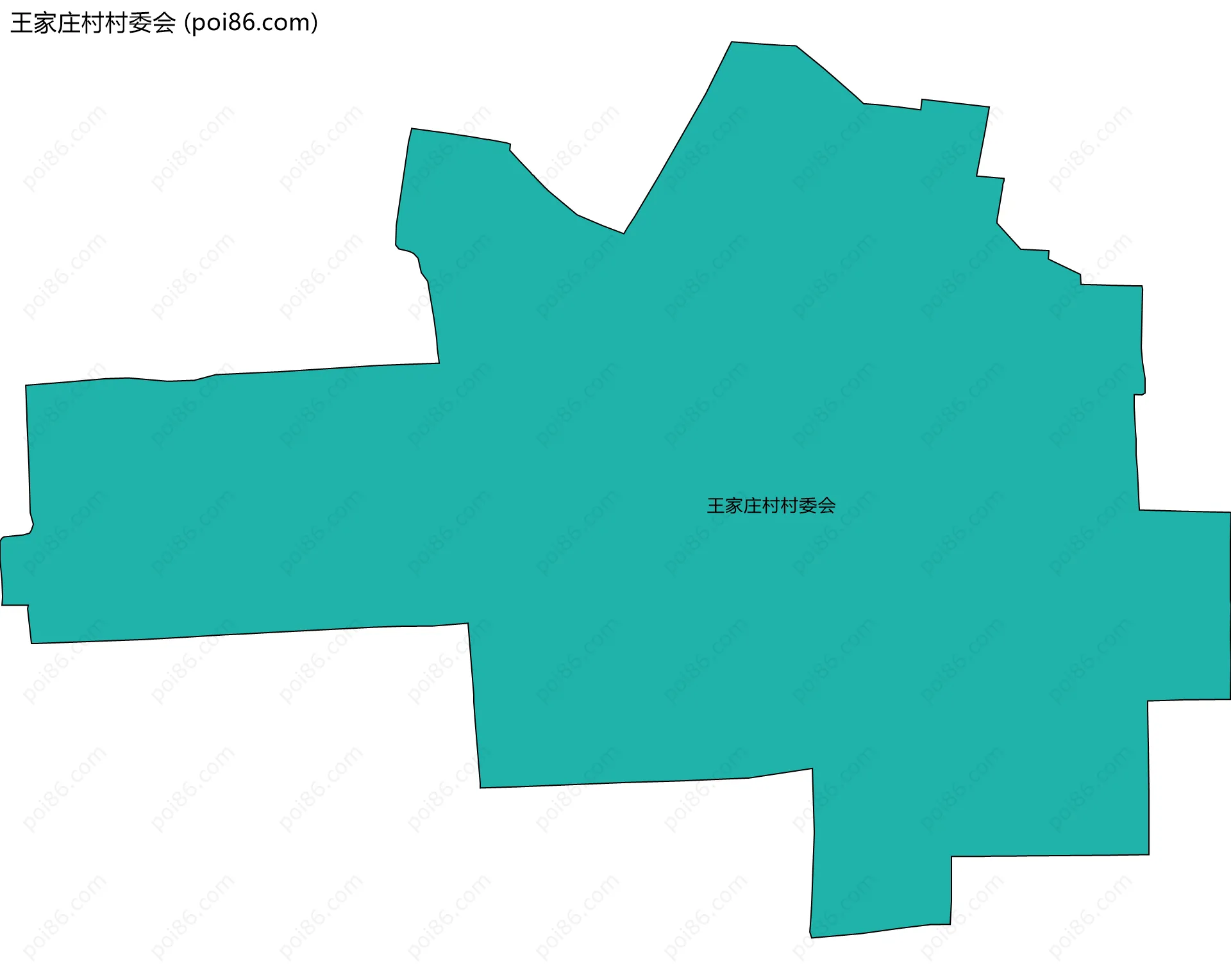 王家庄村村委会边界地图