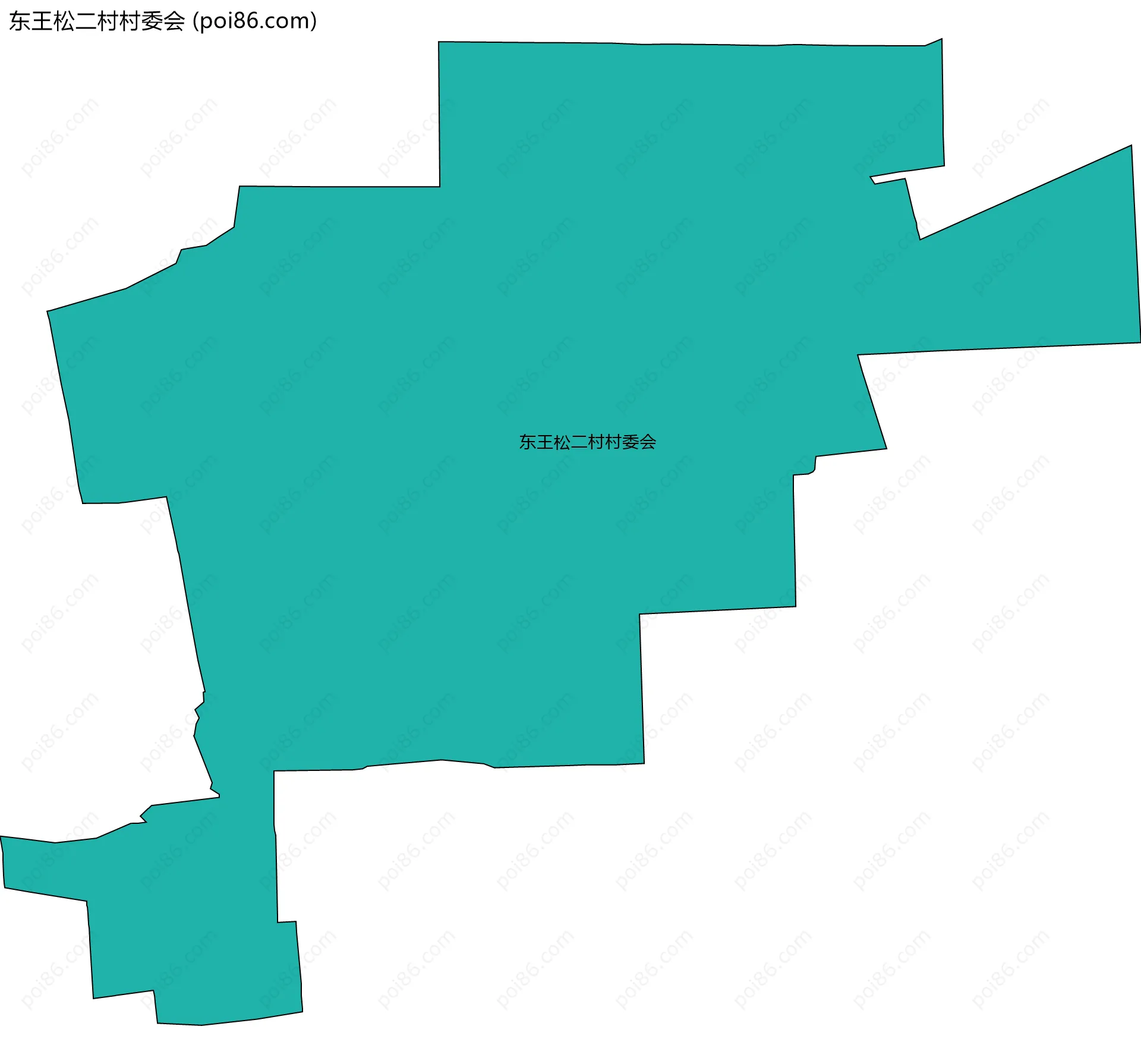 东王松二村村委会边界地图