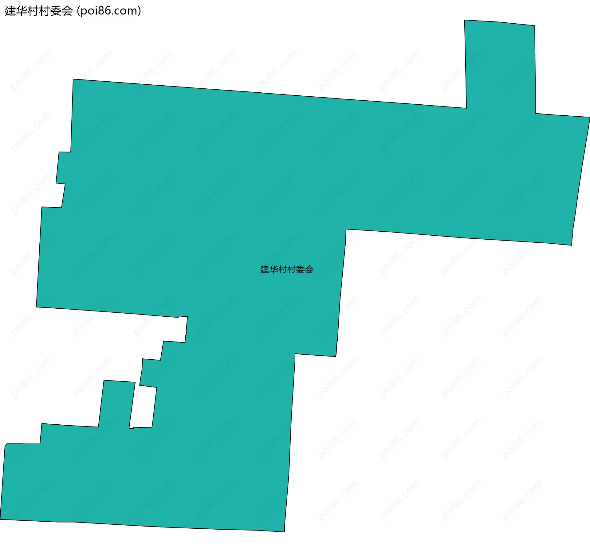 建华村村委会边界地图