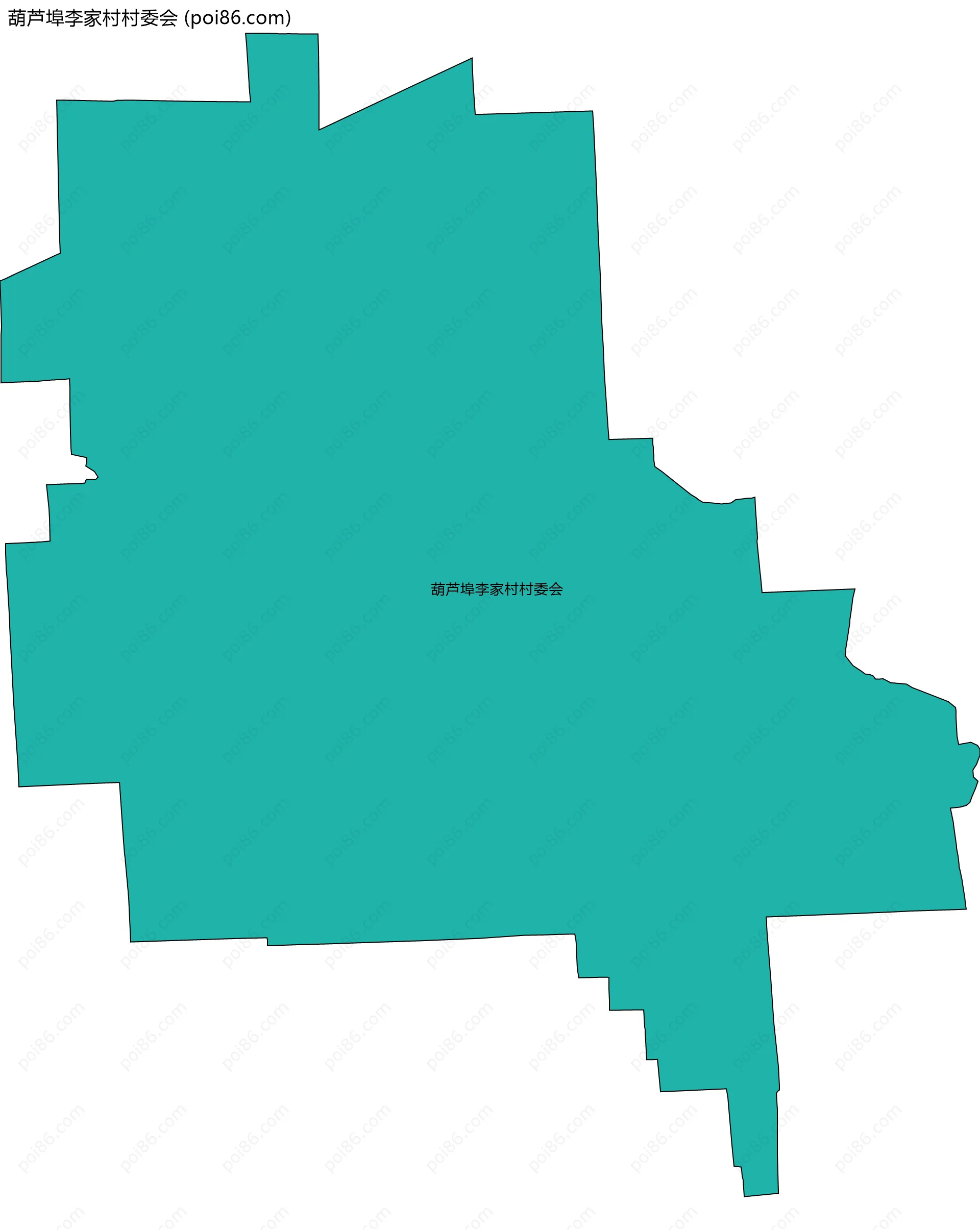 葫芦埠李家村村委会边界地图