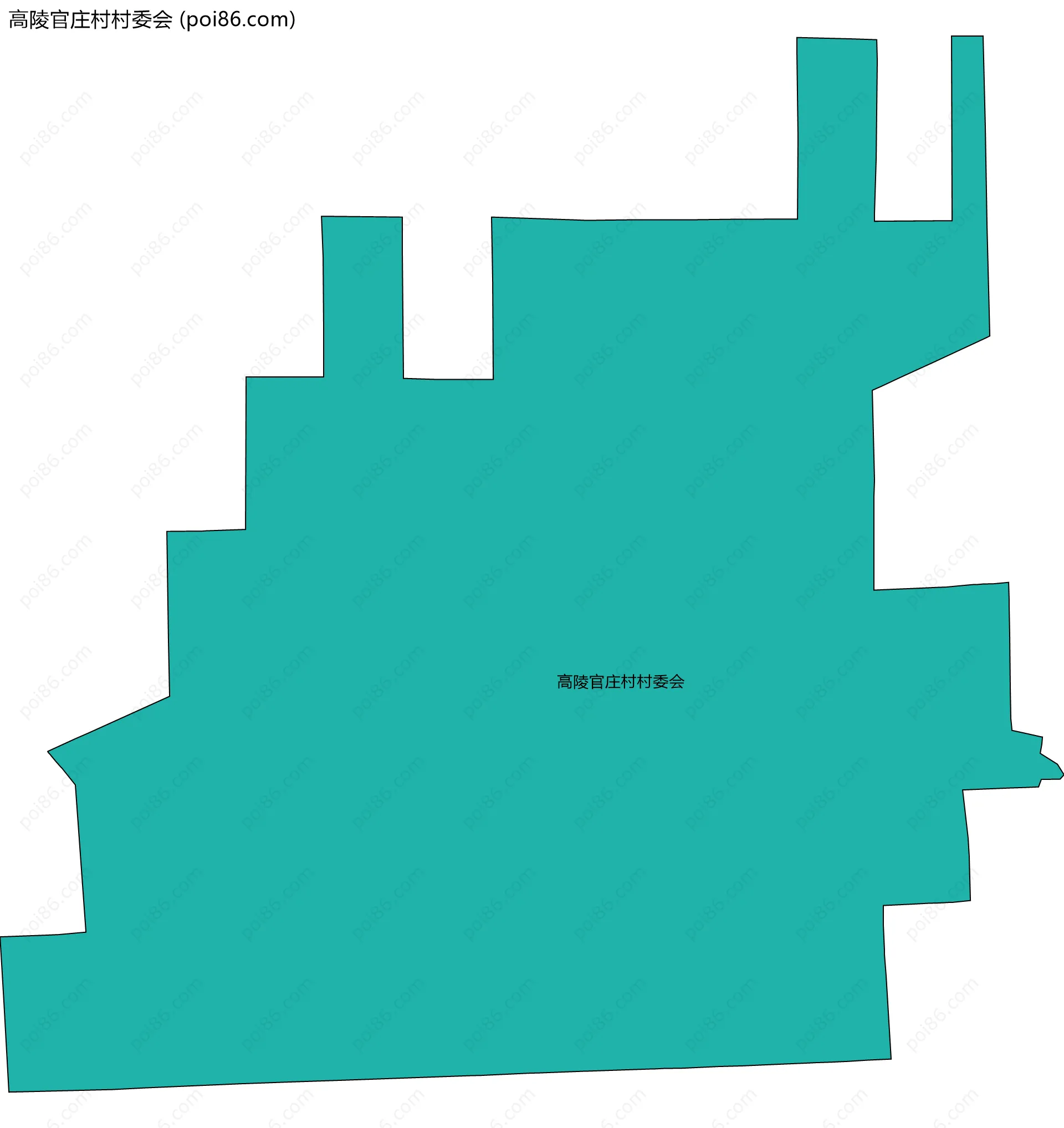 高陵官庄村村委会边界地图