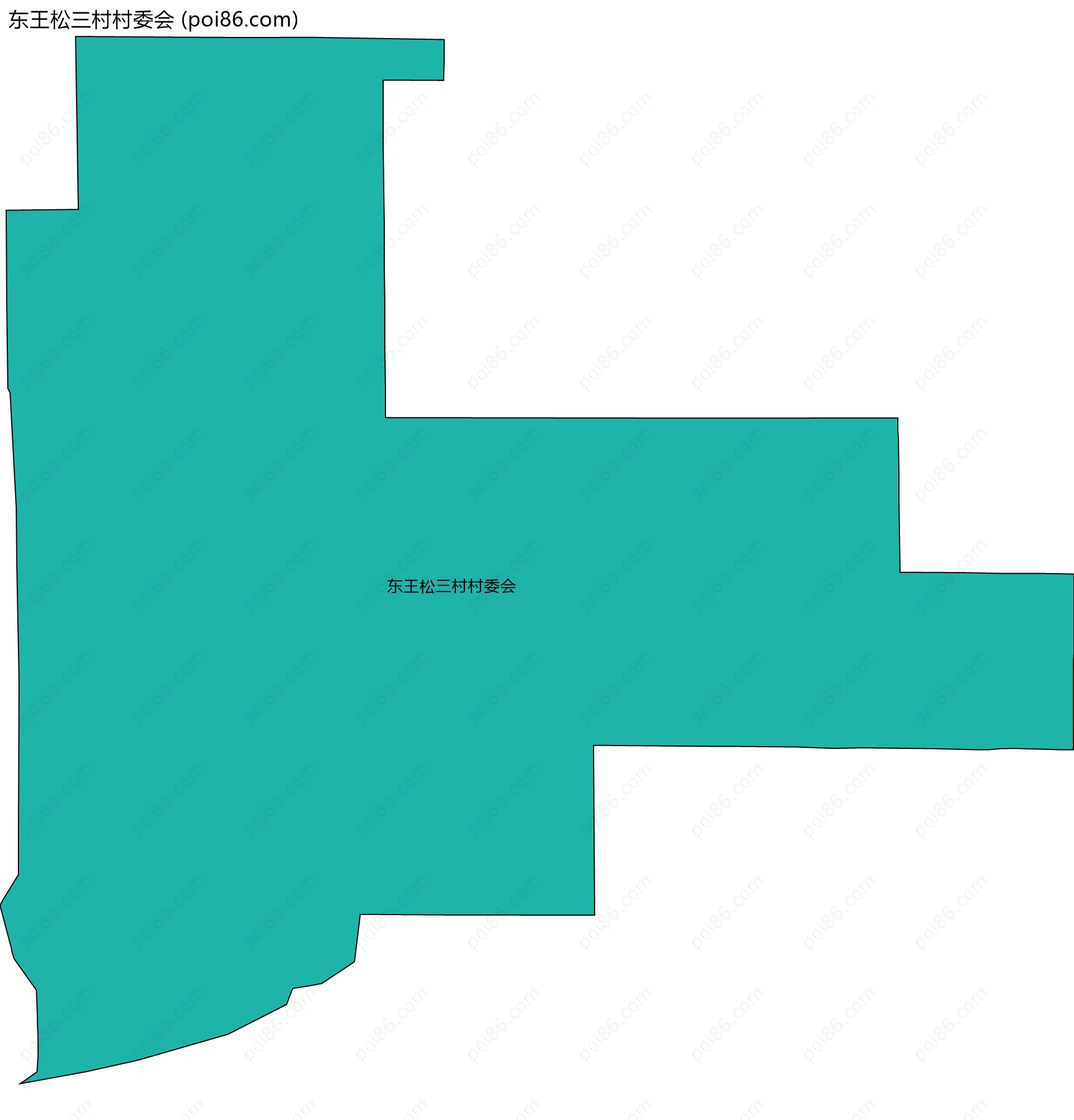 东王松三村村委会边界地图