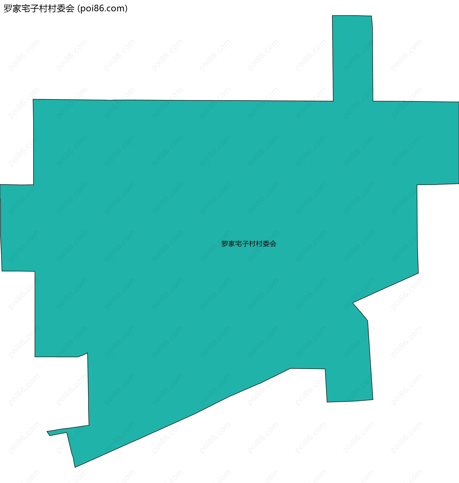 罗家宅子村村委会边界地图