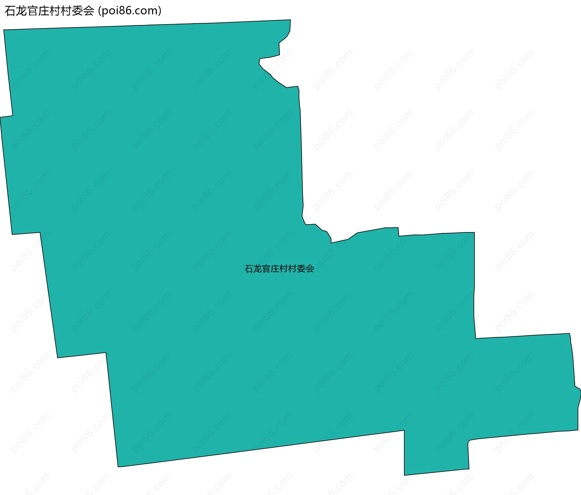 石龙官庄村村委会边界地图