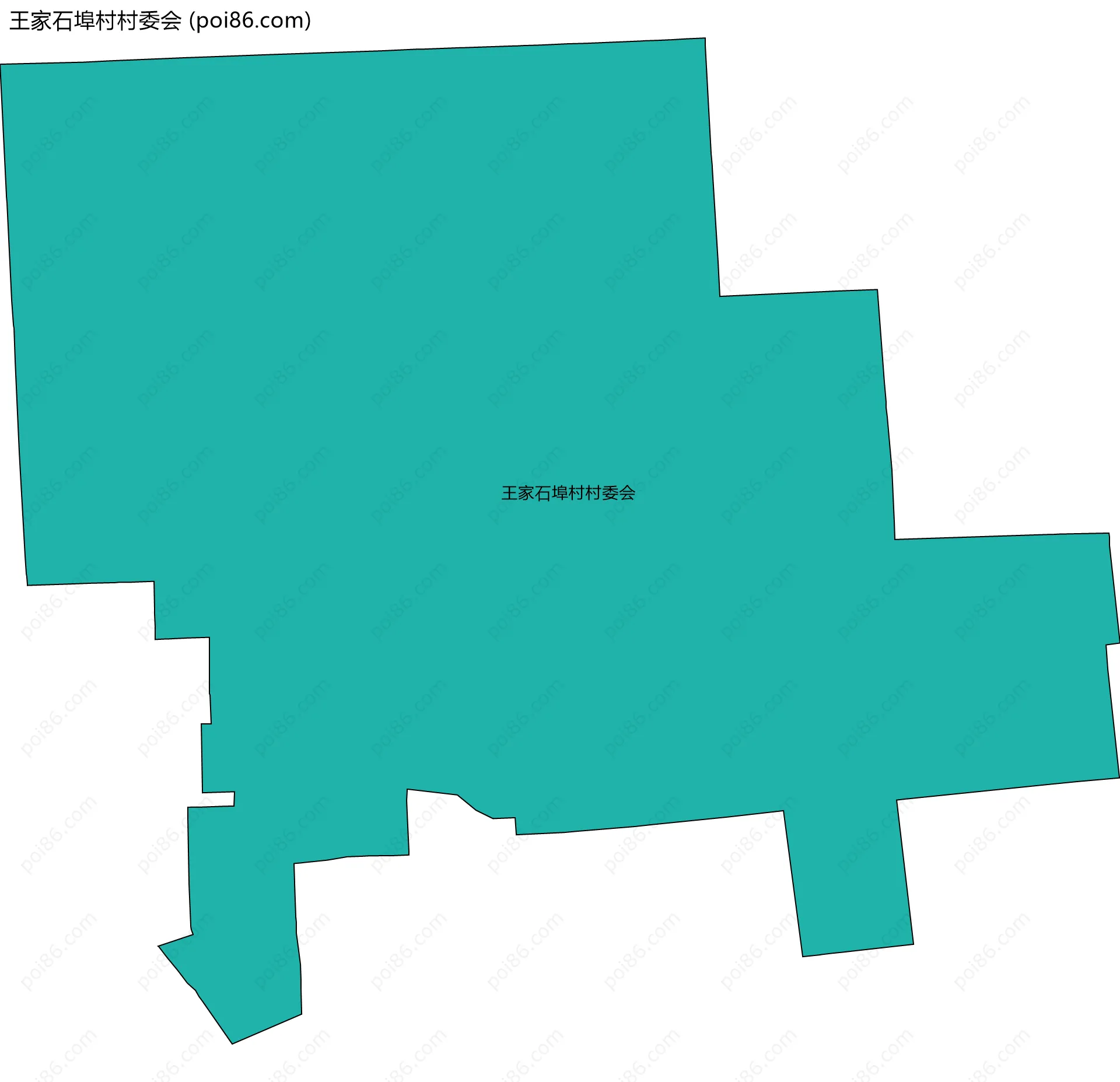 王家石埠村村委会边界地图