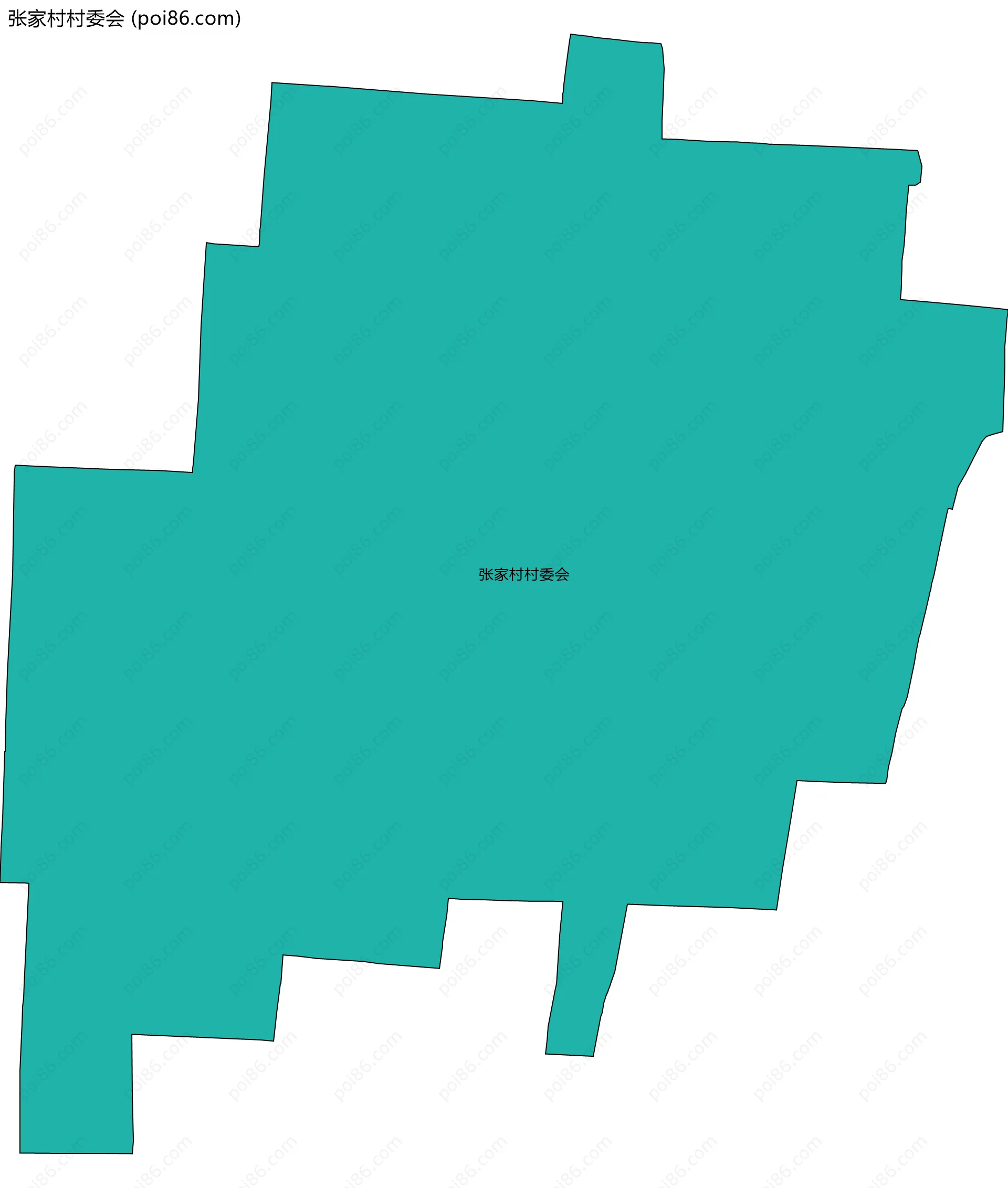 张家村村委会边界地图