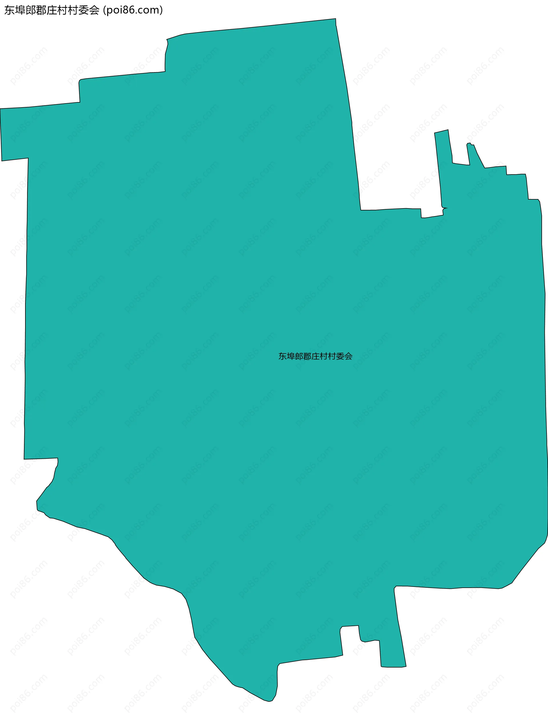 东埠郎郡庄村村委会边界地图