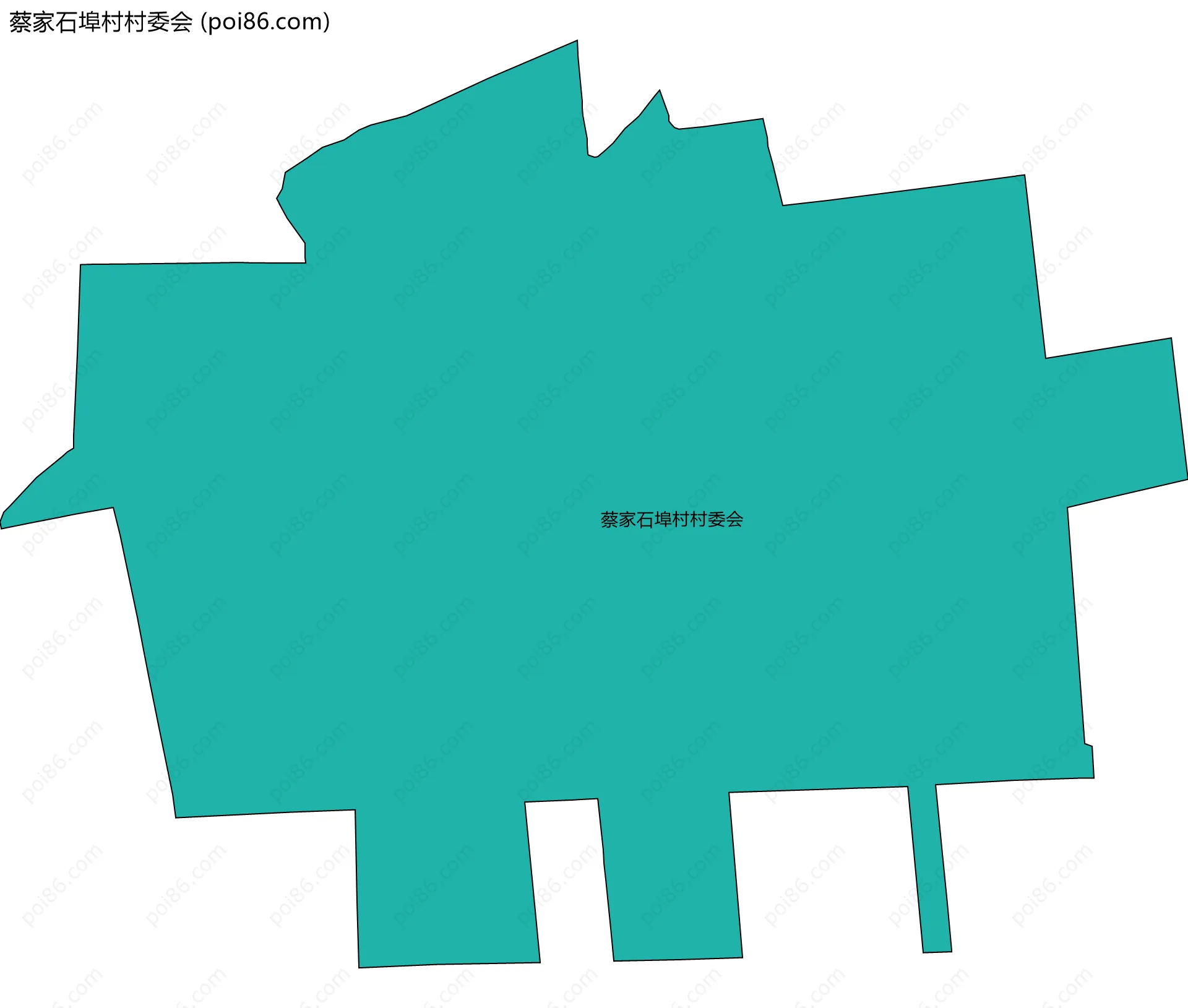 蔡家石埠村村委会边界地图