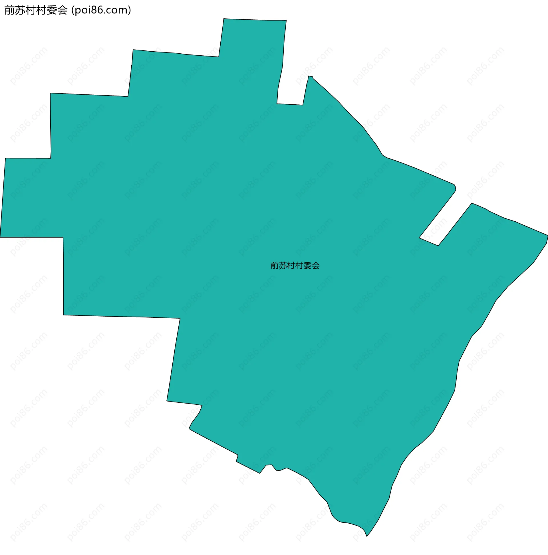 前苏村村委会边界地图